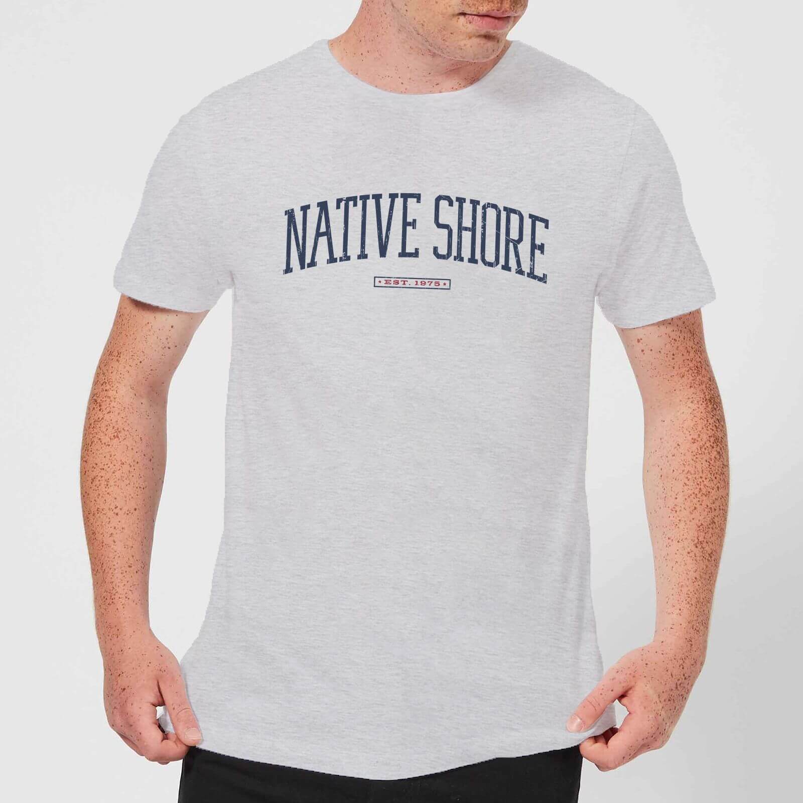 Native Shore Varsity Curved Men's T-Shirt - Grey - 3XL - Grey