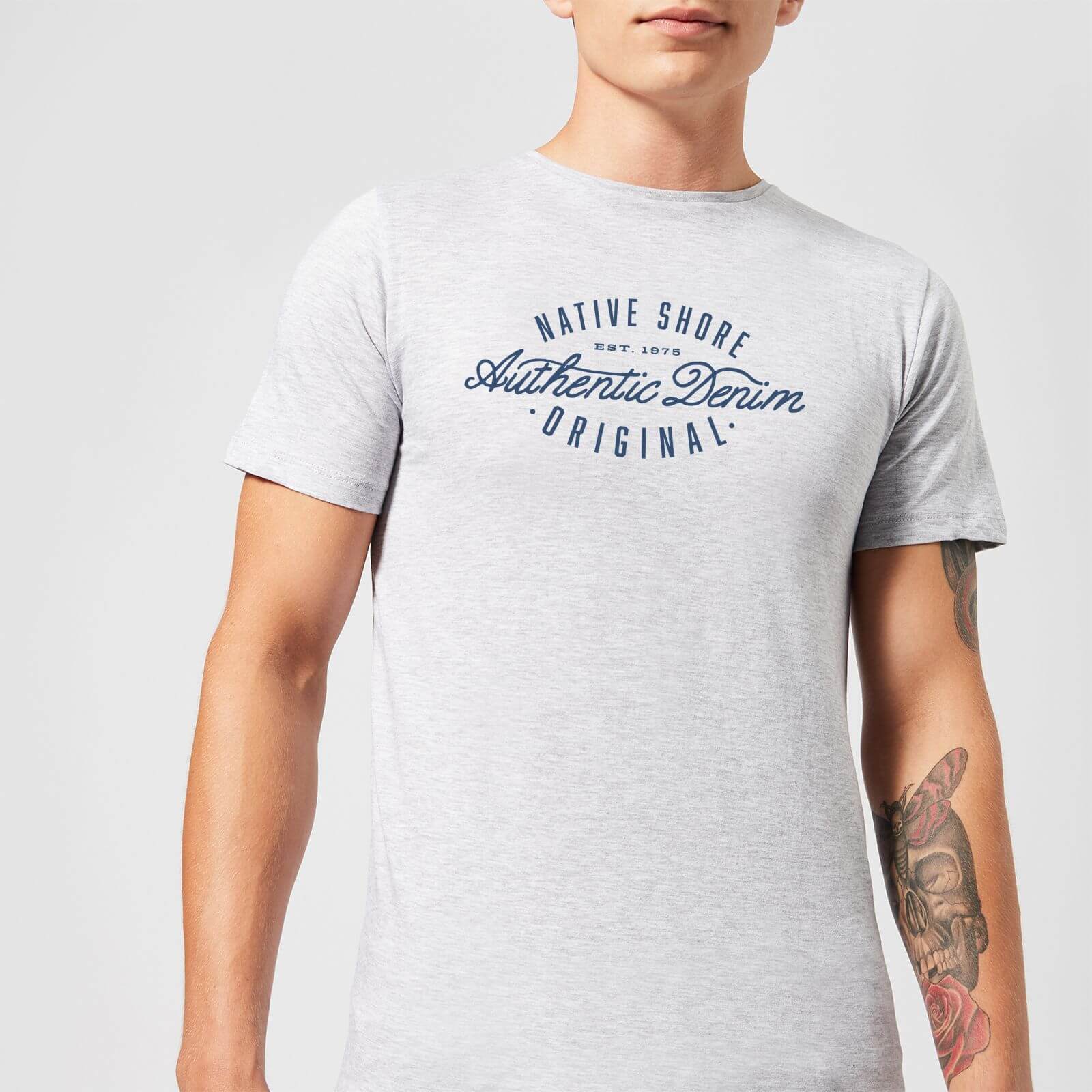 Native Shore Authentic Denim Men's T-Shirt - Grey - 3XL - Grey
