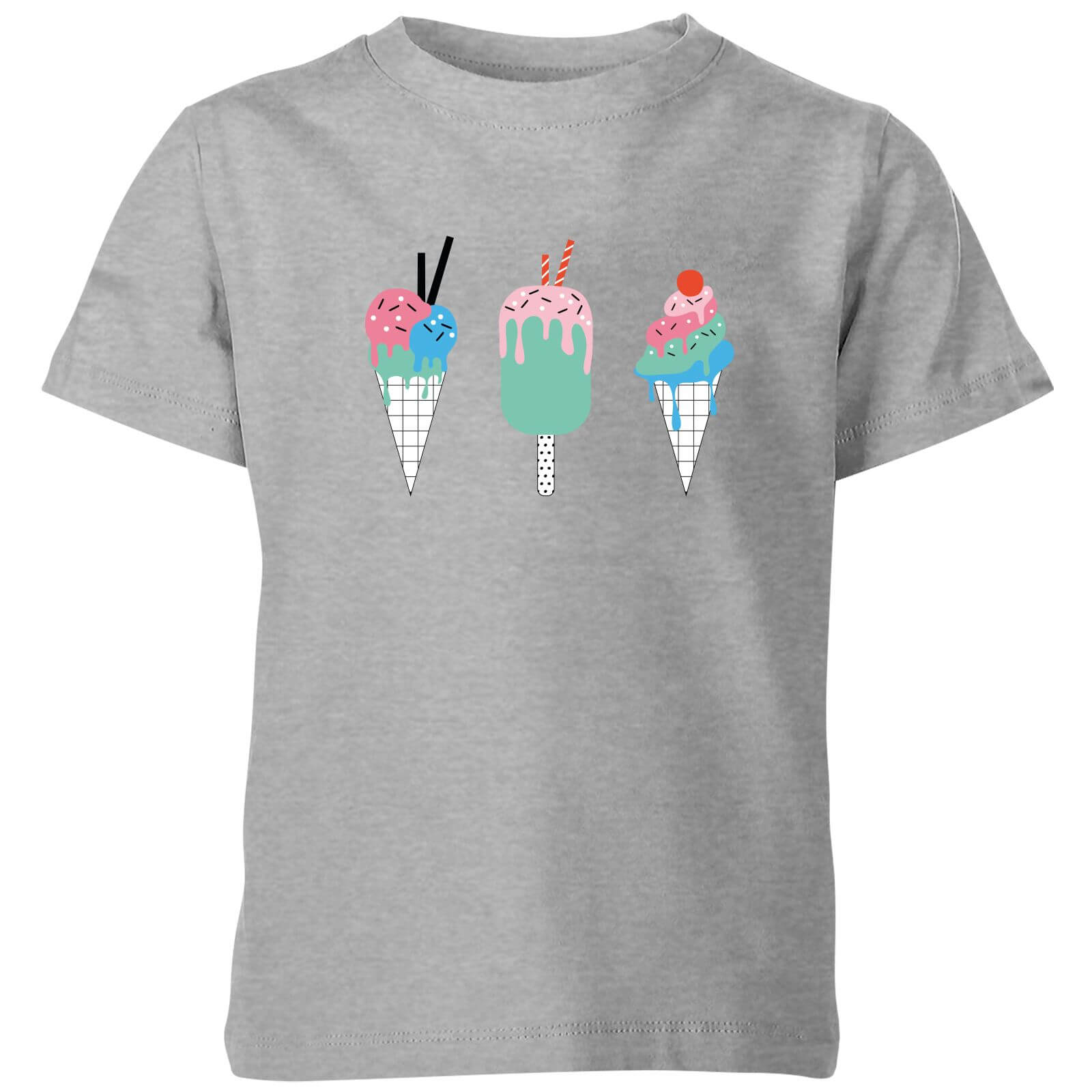 My Little Rascal Ice Creams Kids' T-Shirt - Grey - 3-4 Years - Grey