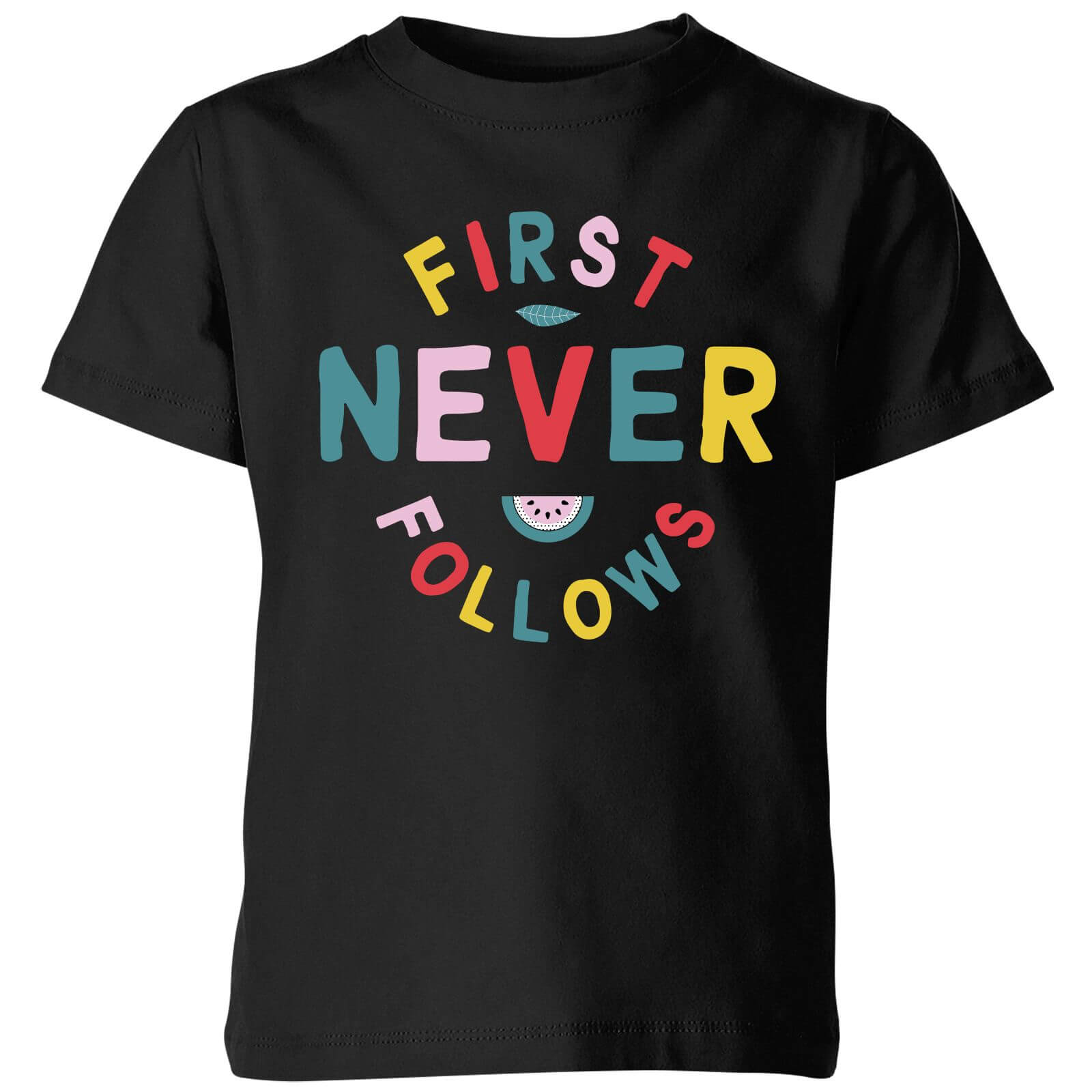 My Little Rascal First Never Follows Kids' T-Shirt - Black - 3-4 Years - Black