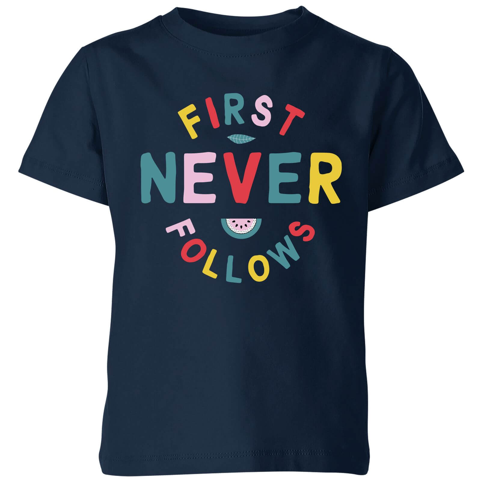 My Little Rascal First Never Follows Kids' T-Shirt - Navy - 3-4 Years - Navy