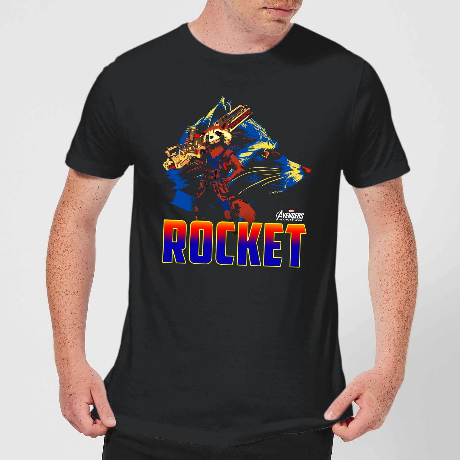 Avengers Rocket Men's T-Shirt - Black - 3XL