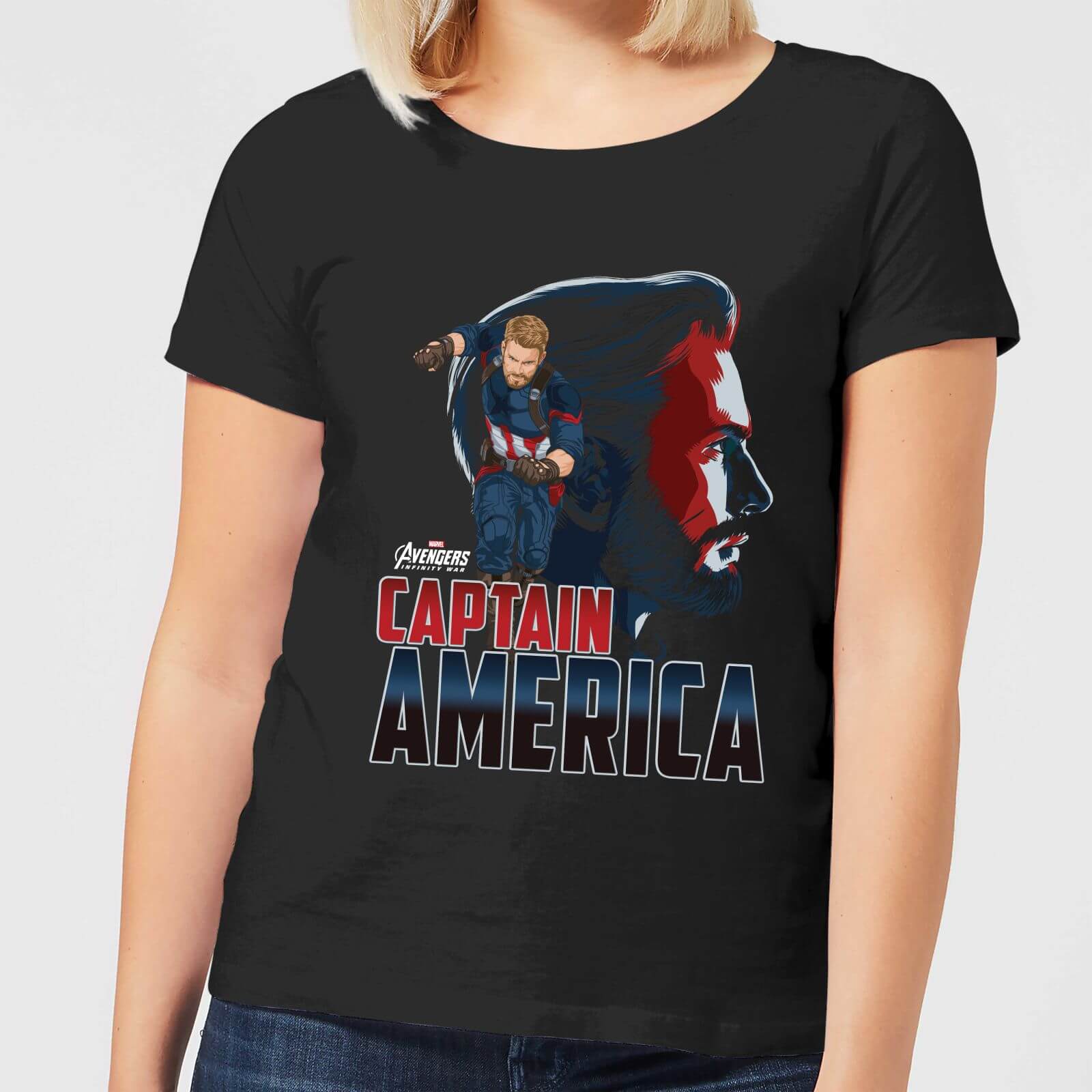 

T-Shirt Avengers Captain America - Nero - Donna - XL