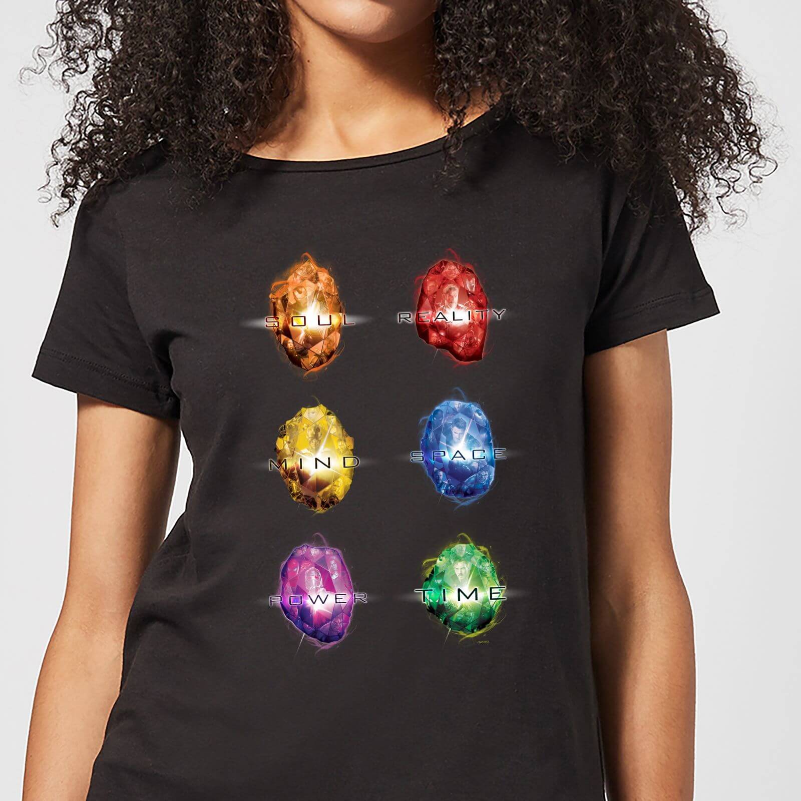 T-Shirt Avengers Infinity Stones - Nero - Donna - XXL