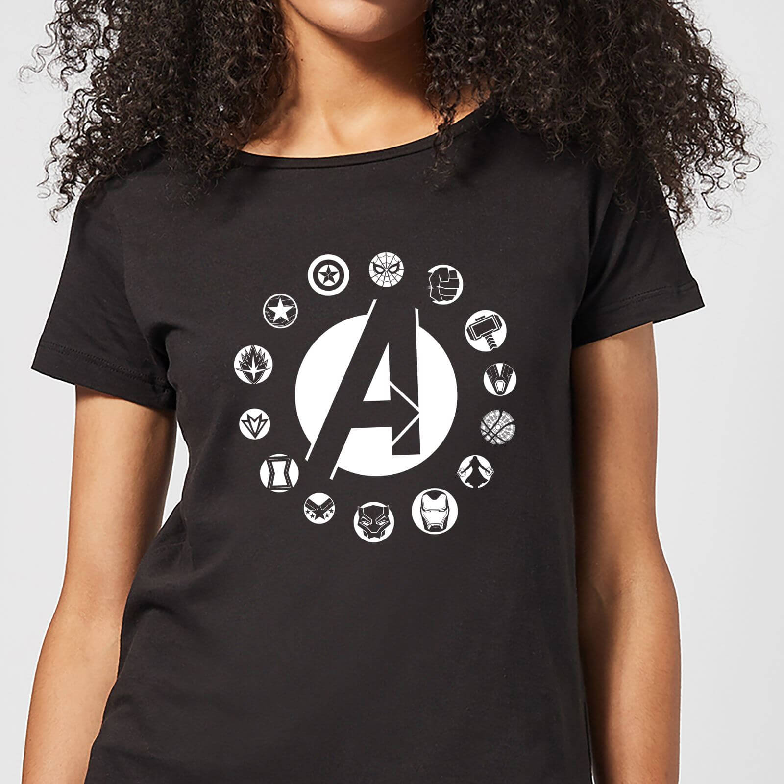 Avengers Team Logo Damen T-Shirt - Schwarz - XXL