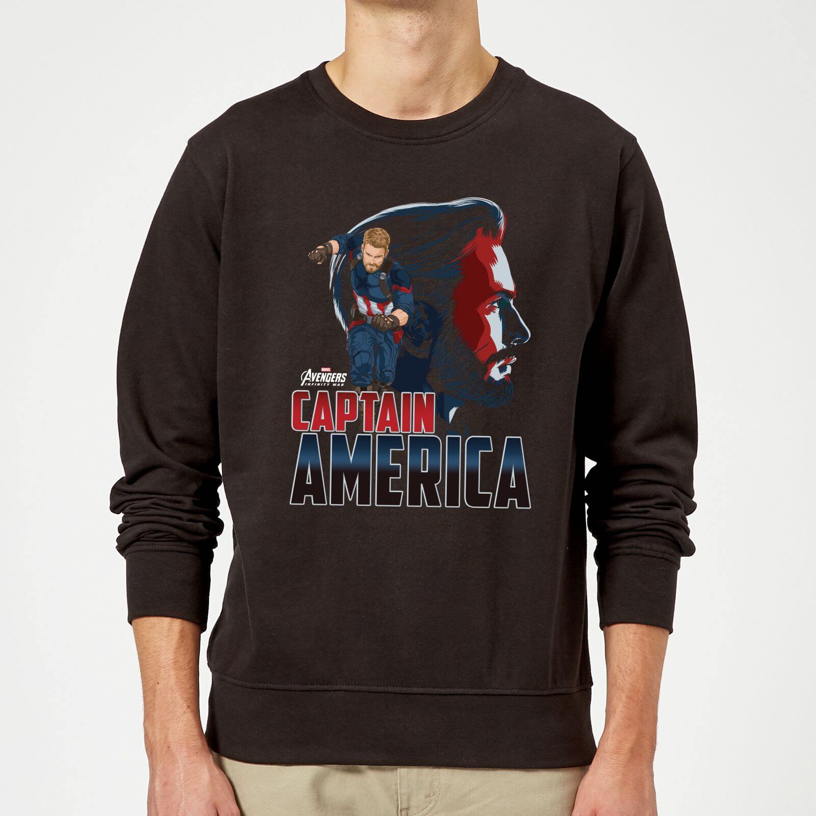 Avengers Captain America Sweatshirt - Black - S - Black