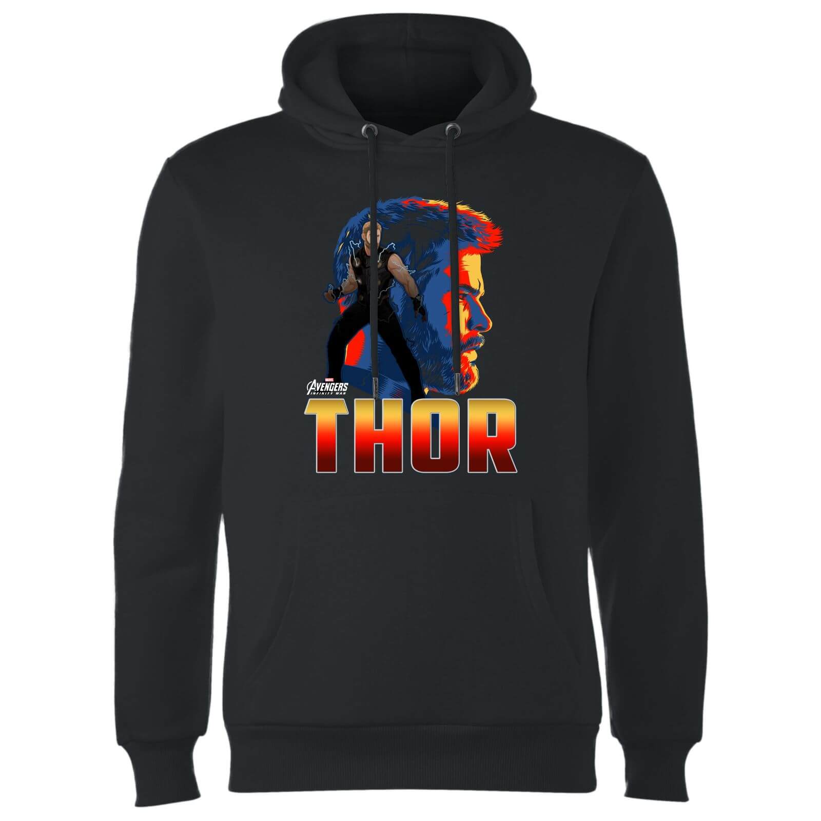Felpa con cappuccio Avengers Thor - Nero - XL - Nero