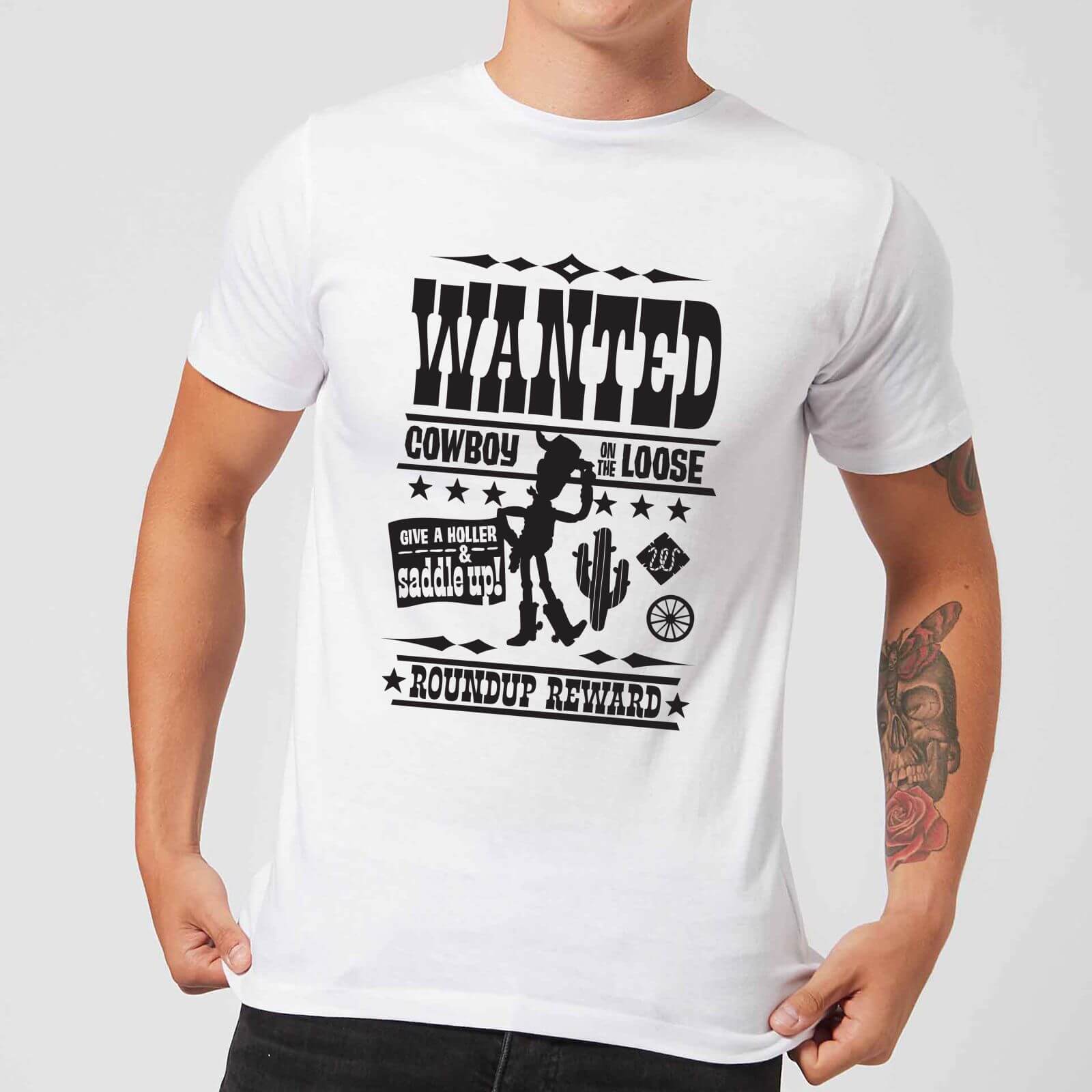 Toy Story Wanted Poster Men's T-Shirt - White - 5XL