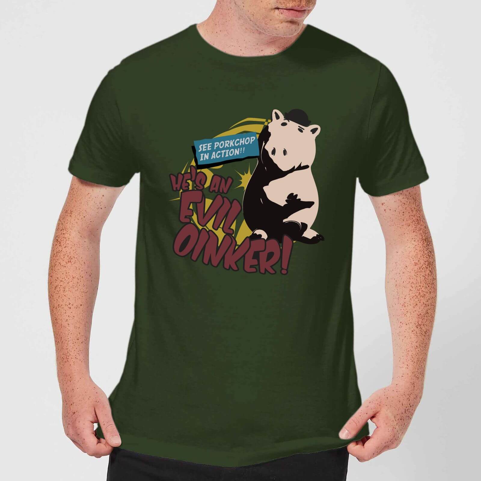 

Toy Story Evil Oinker Men's T-Shirt - Forest Green - XXL - Forest Green