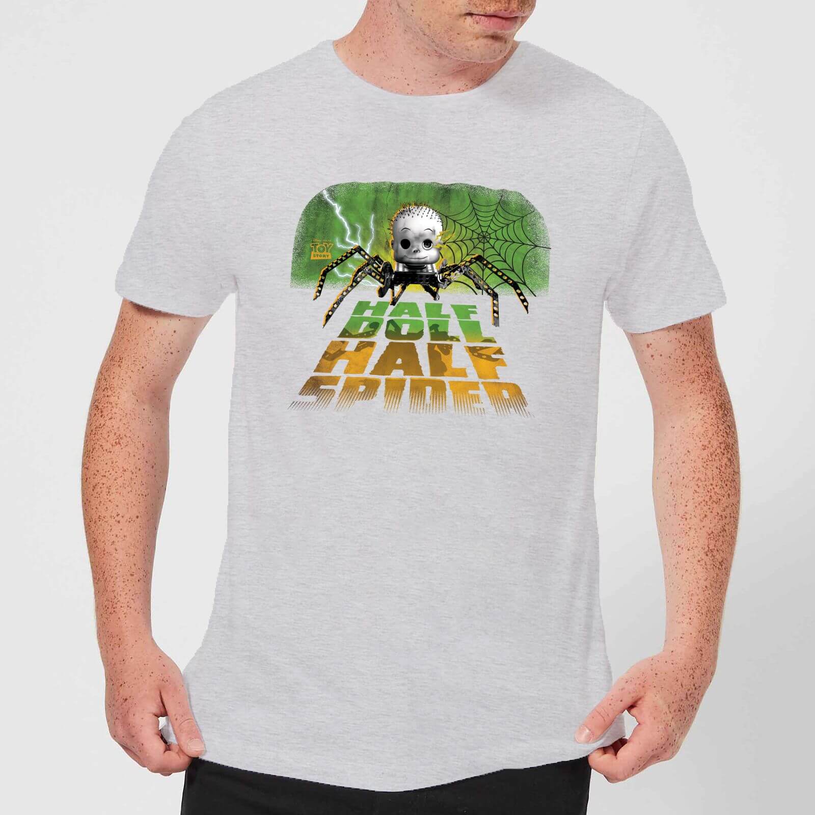 Toy Story Half Doll Half Spider Men's T-Shirt - Grey - S - Grey