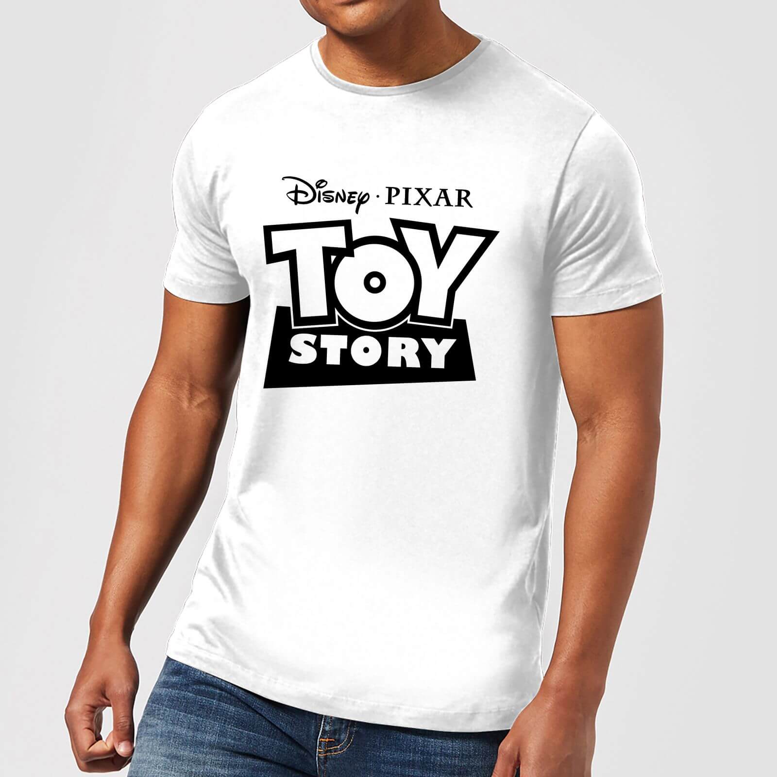 Toy Story Logo Outline Men's T-Shirt - White - 5XL - White
