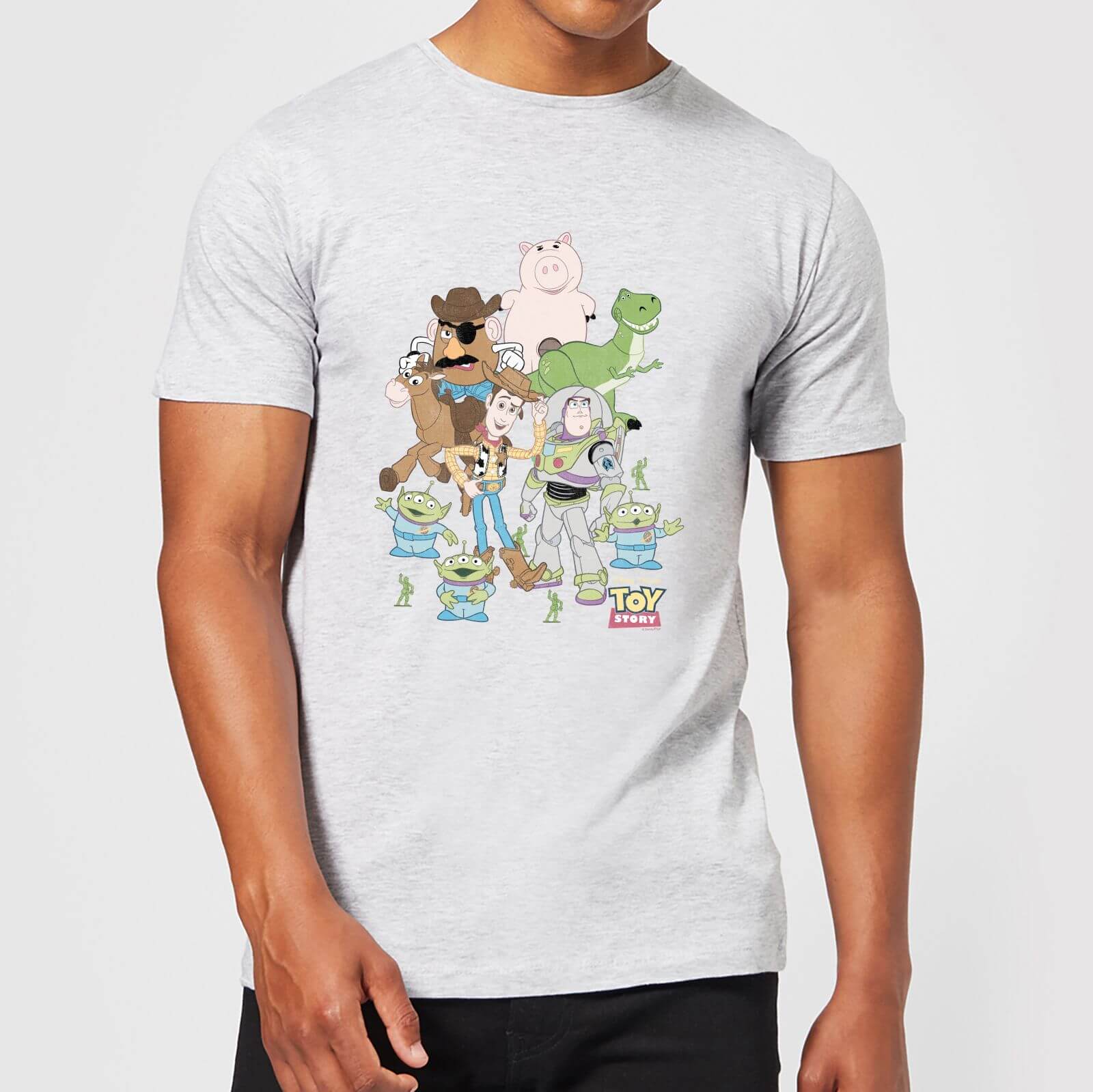 T-Shirt Homme Toute la Bande Toy Story - Gris - XS
