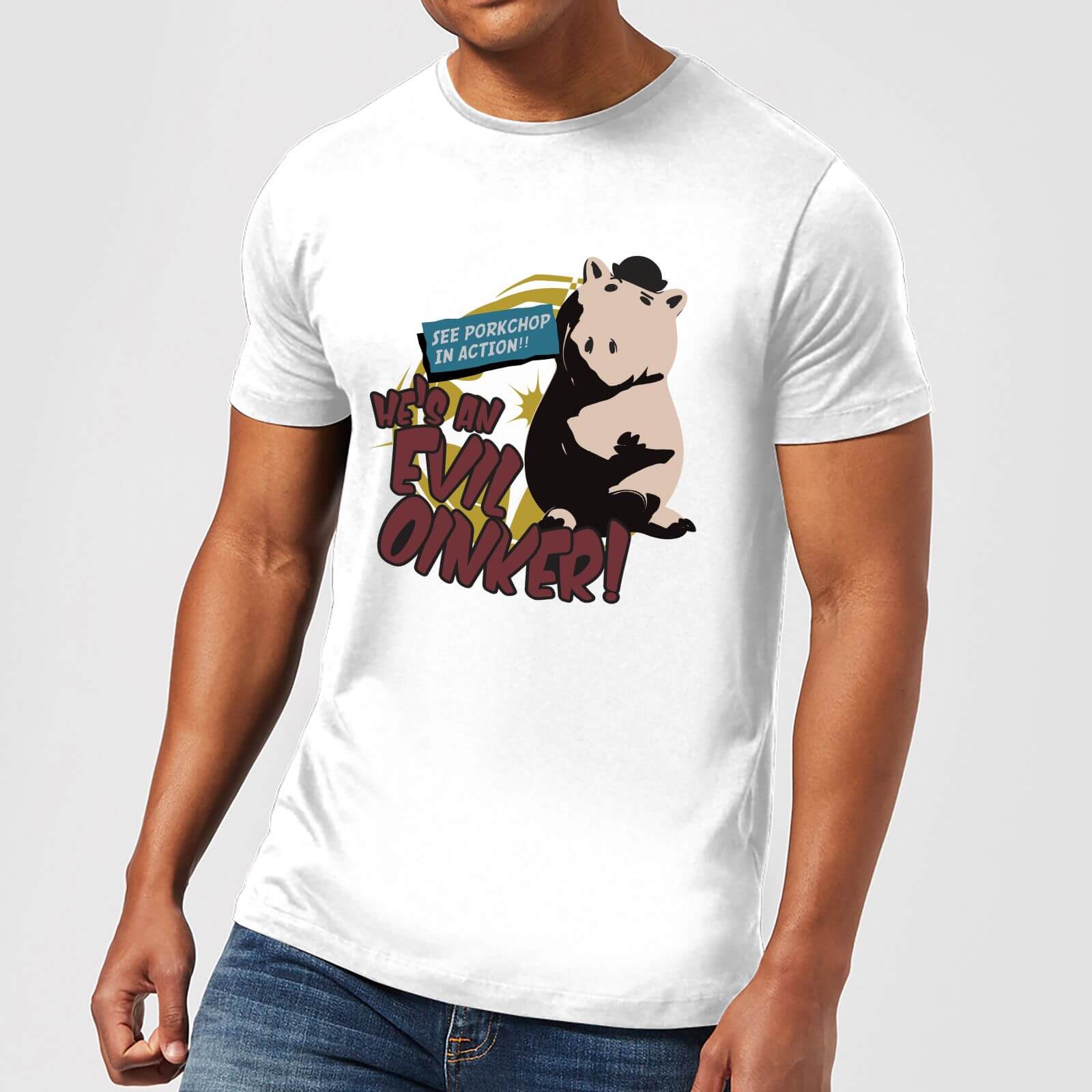 

Toy Story Evil Oinker Men's T-Shirt - White - XXL - Bianco