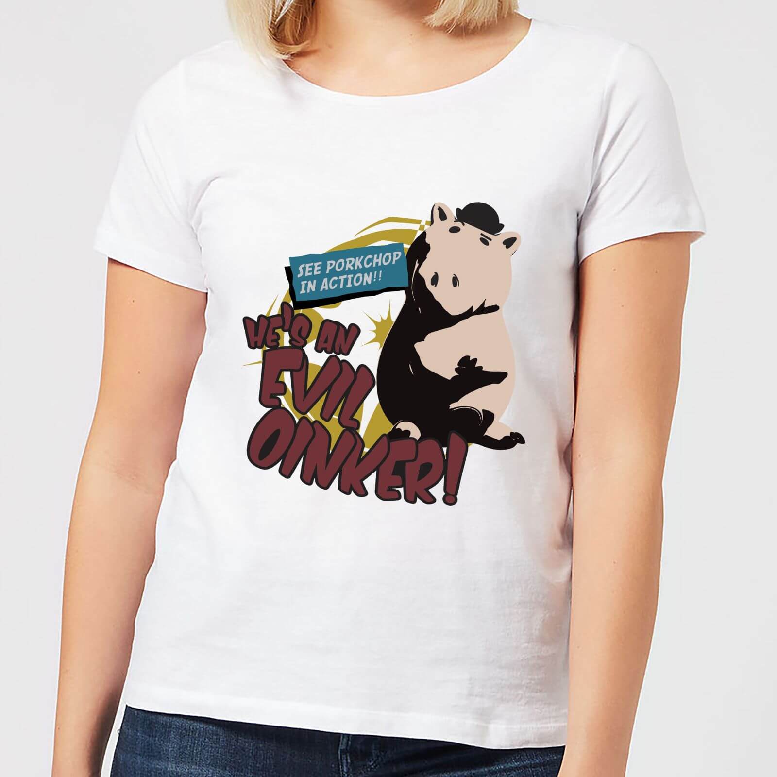 

Toy Story Evil Oinker Women's T-Shirt - White - S - Bianco