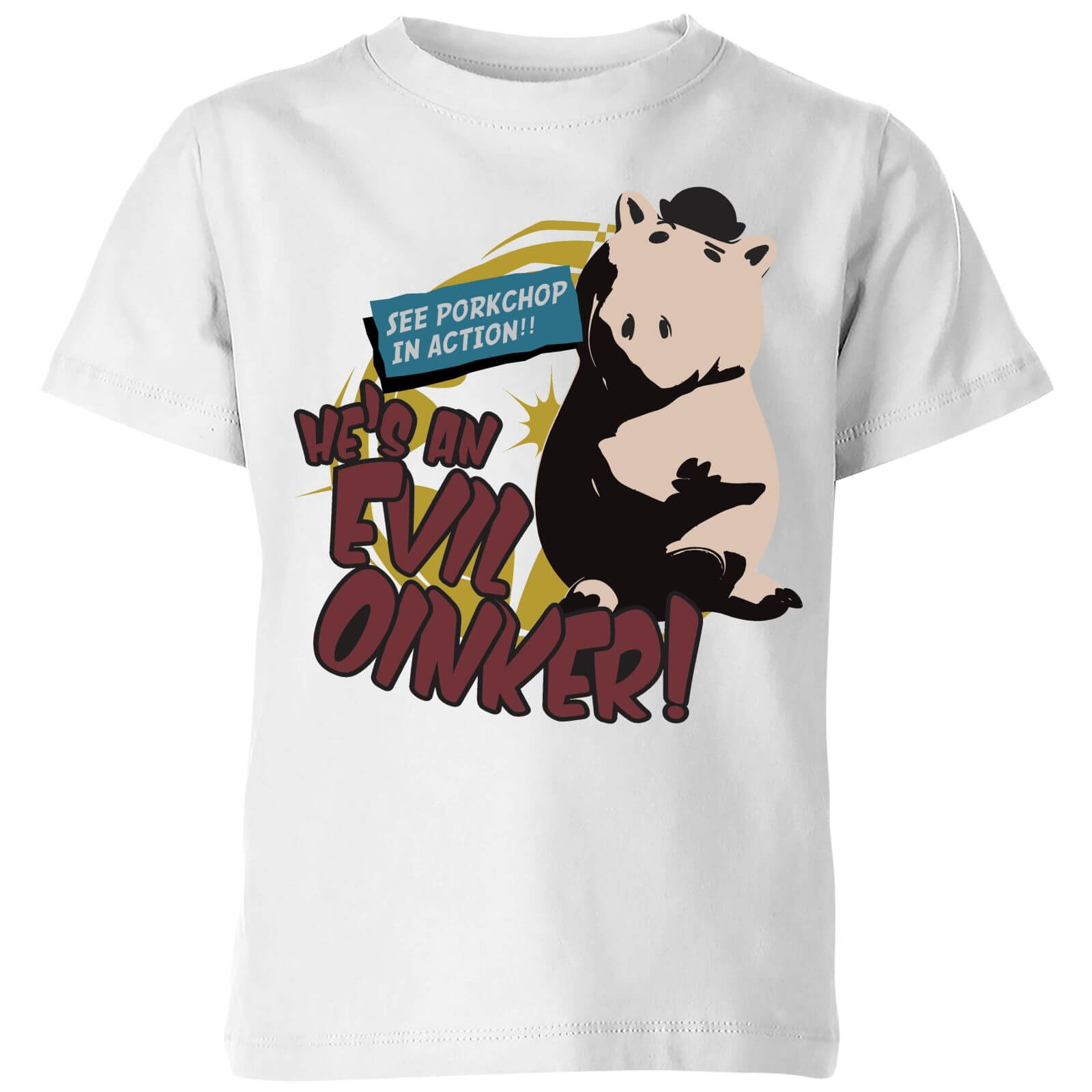 

Toy Story Evil Oinker Kids' T-Shirt - White - 3-4 Anni - Bianco