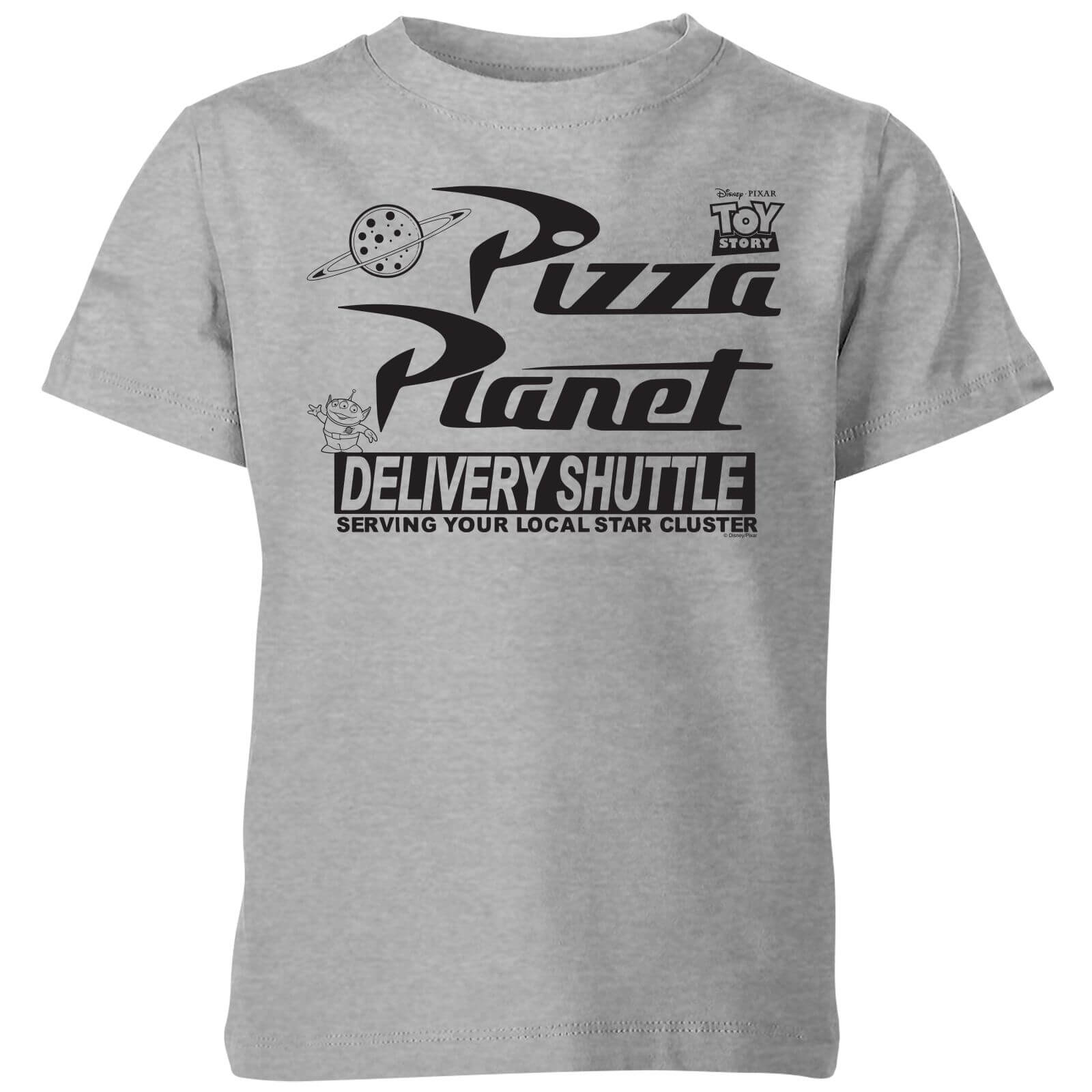 Toy Story Pizza Planet Logo Kinder T-Shirt - Grau - 5-6 Jahre