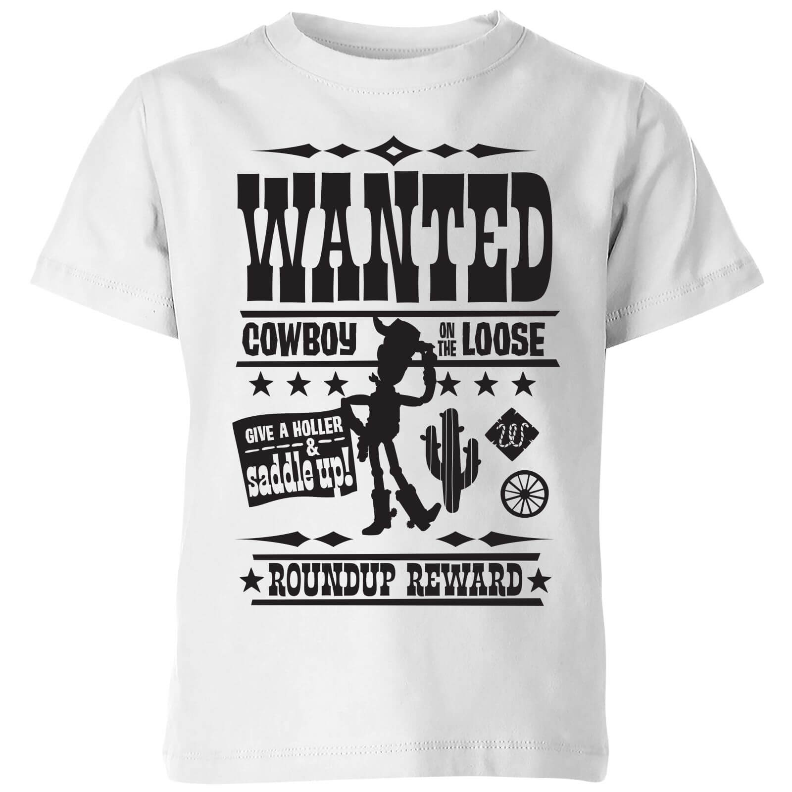 Toy Story Wanted Poster Kinder T-Shirt - Weiß - 3-4 Jahre