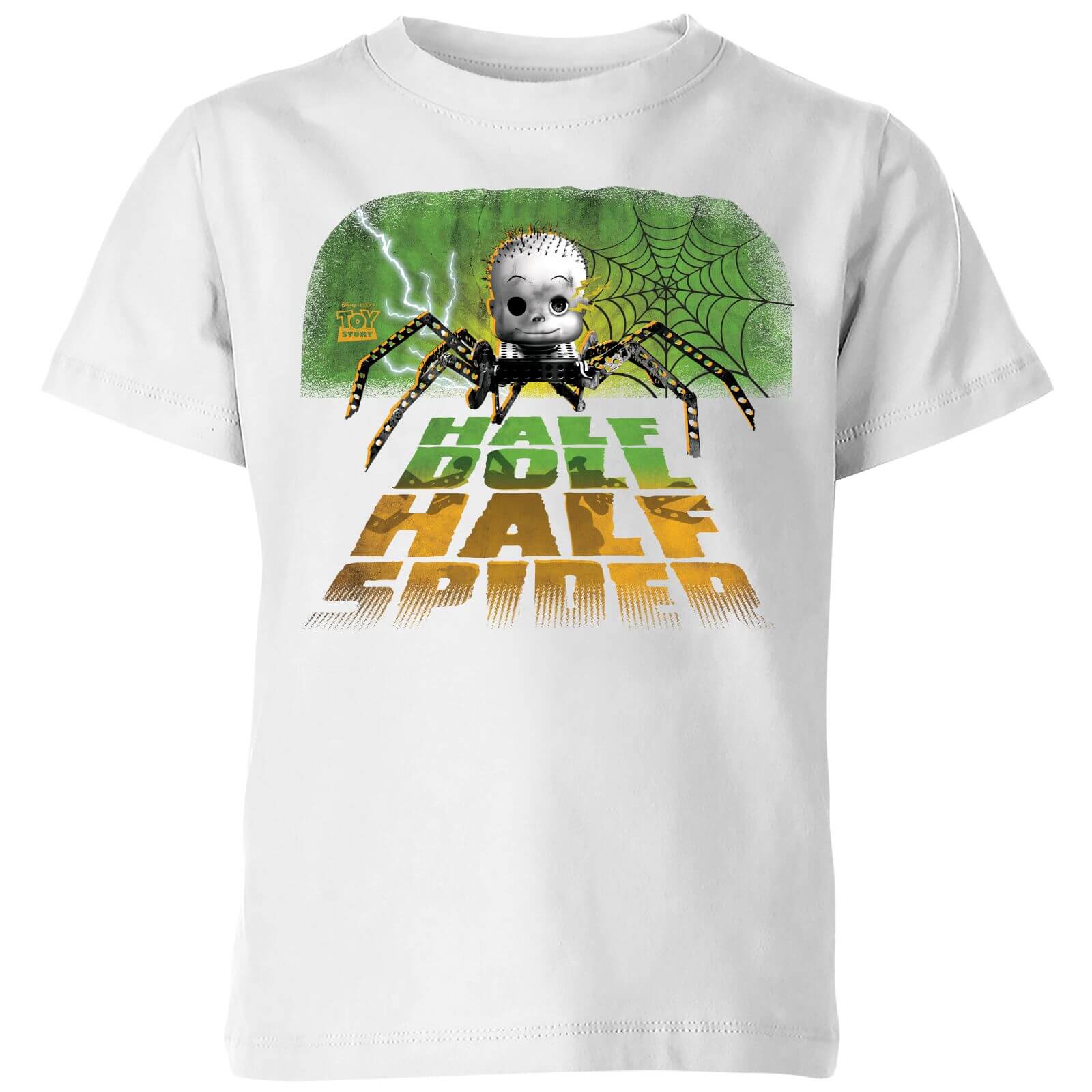 

Toy Story Half Doll Half-Spider Kids' T-Shirt - White - 7-8 Anni - Bianco