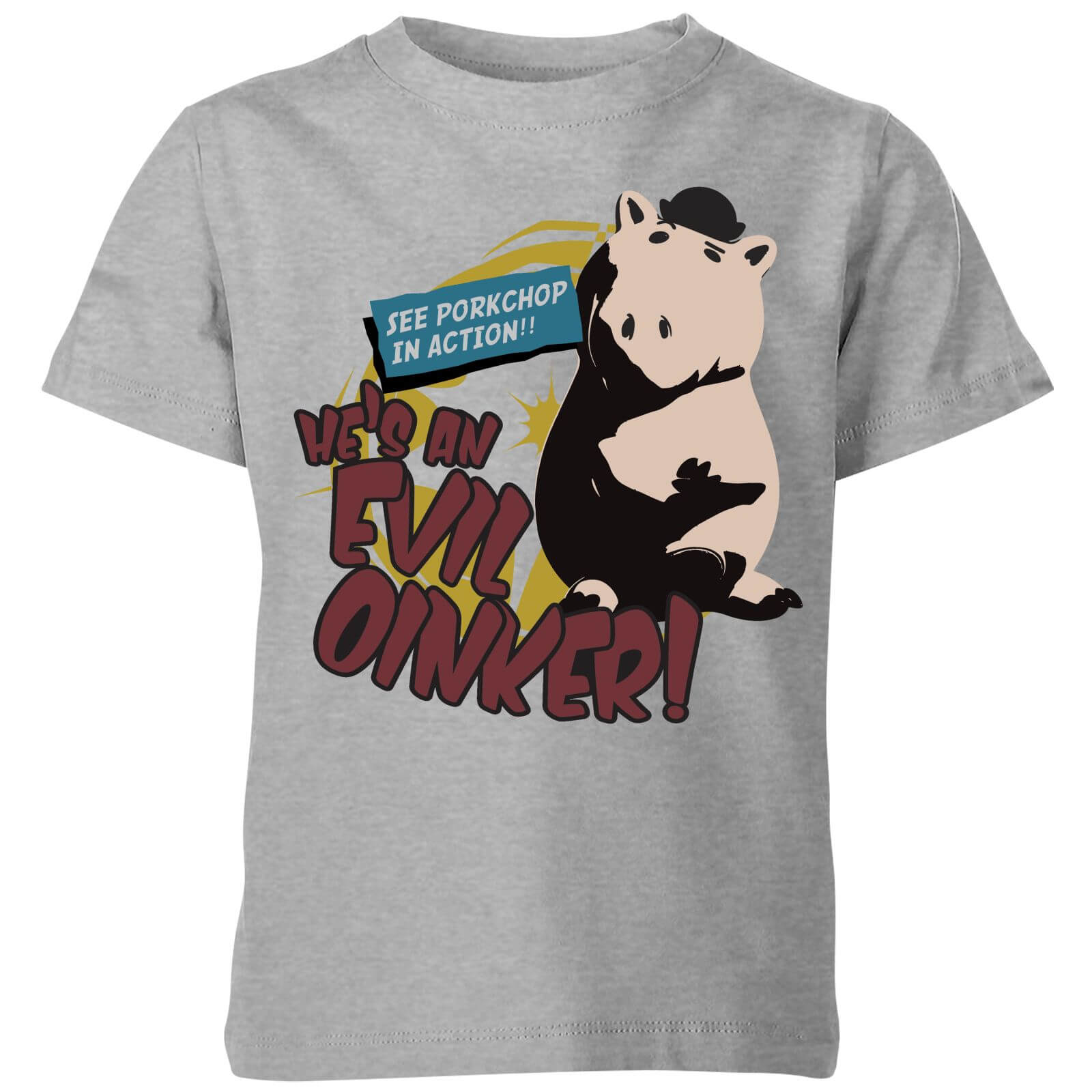 

Toy Story Evil Oinker Kids' T-Shirt - Grey - 9-10 Anni - Grigio