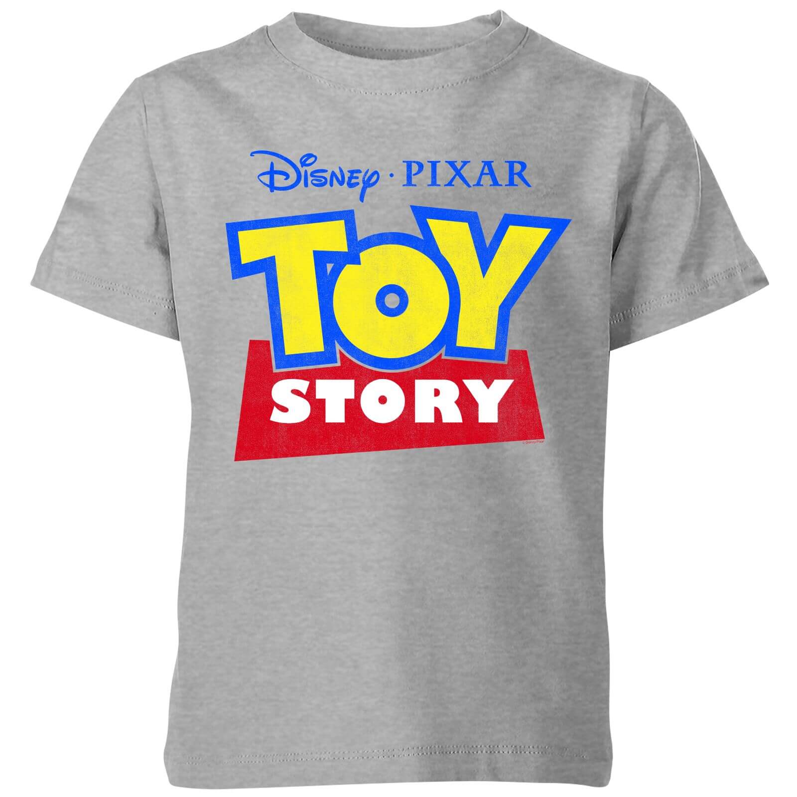 Toy Story Logo Kinder T-Shirt - Grau - 7-8 Jahre