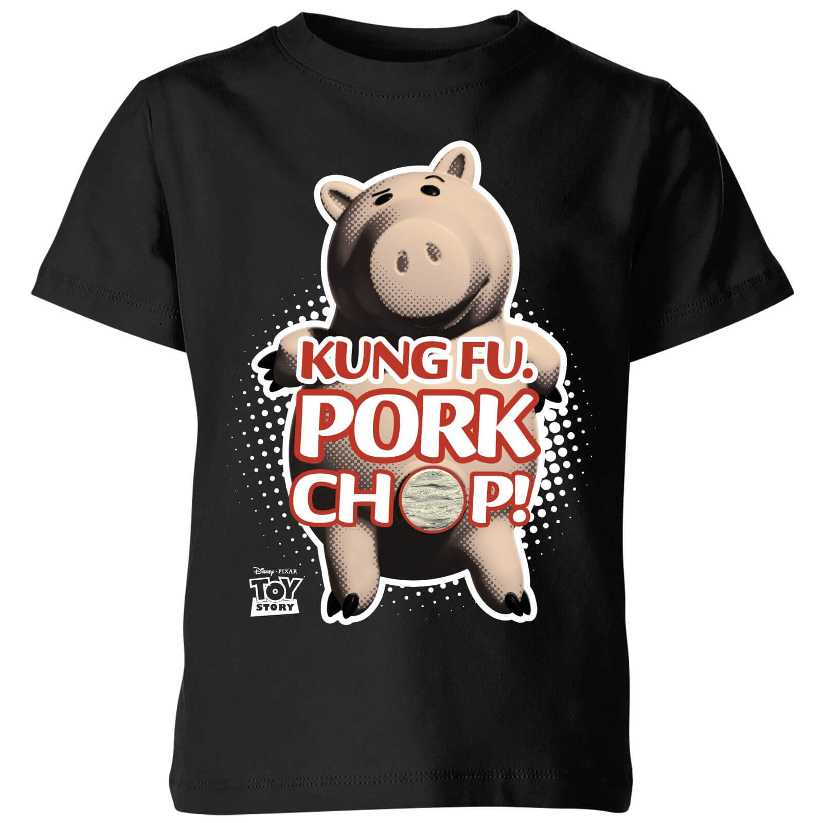 Toy Story Kung Fu Pork Chop Kinder T-Shirt - Schwarz - 5-6 Jahre