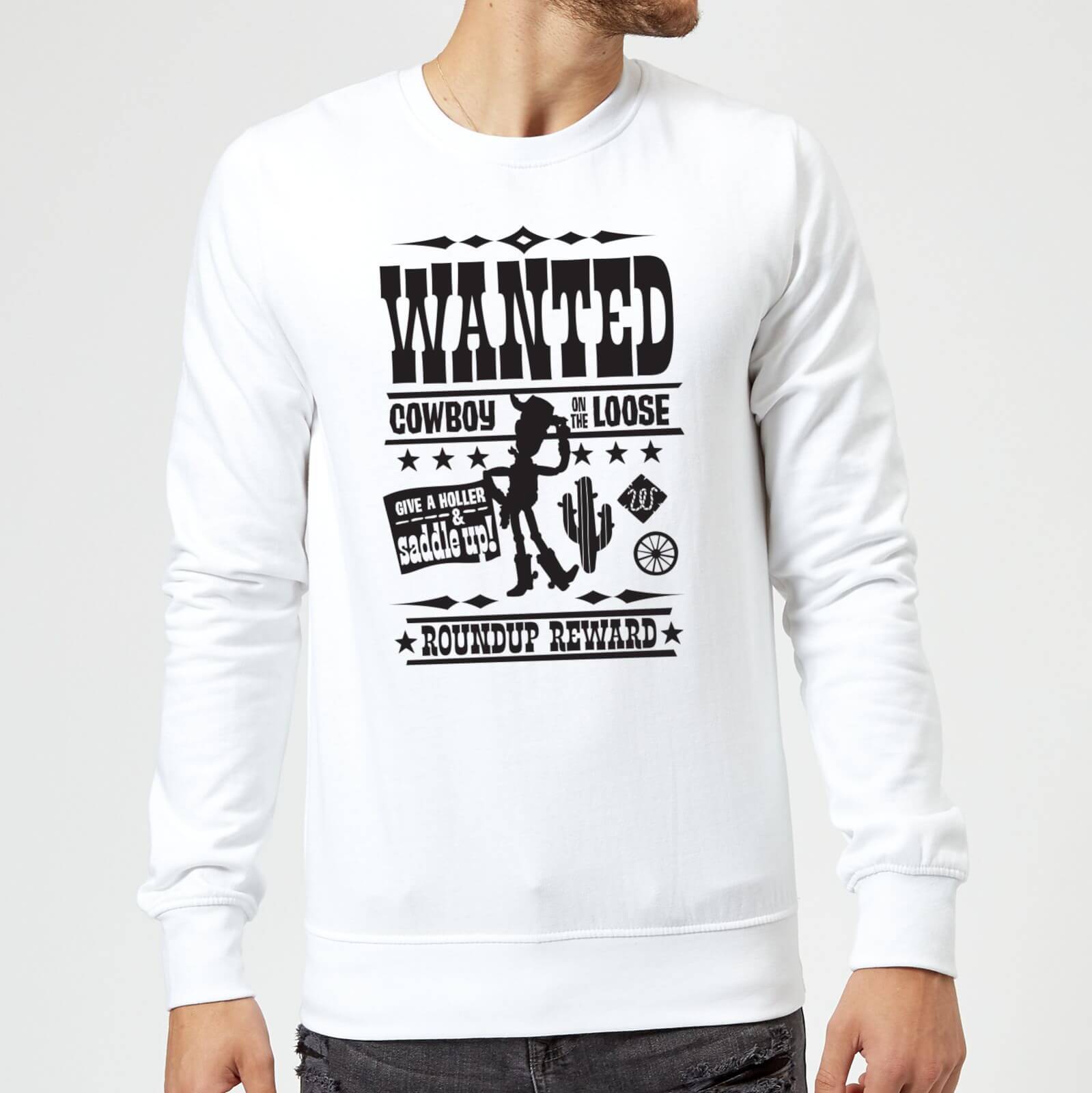 toy story wanted poster sweatshirt - white - l - bianco