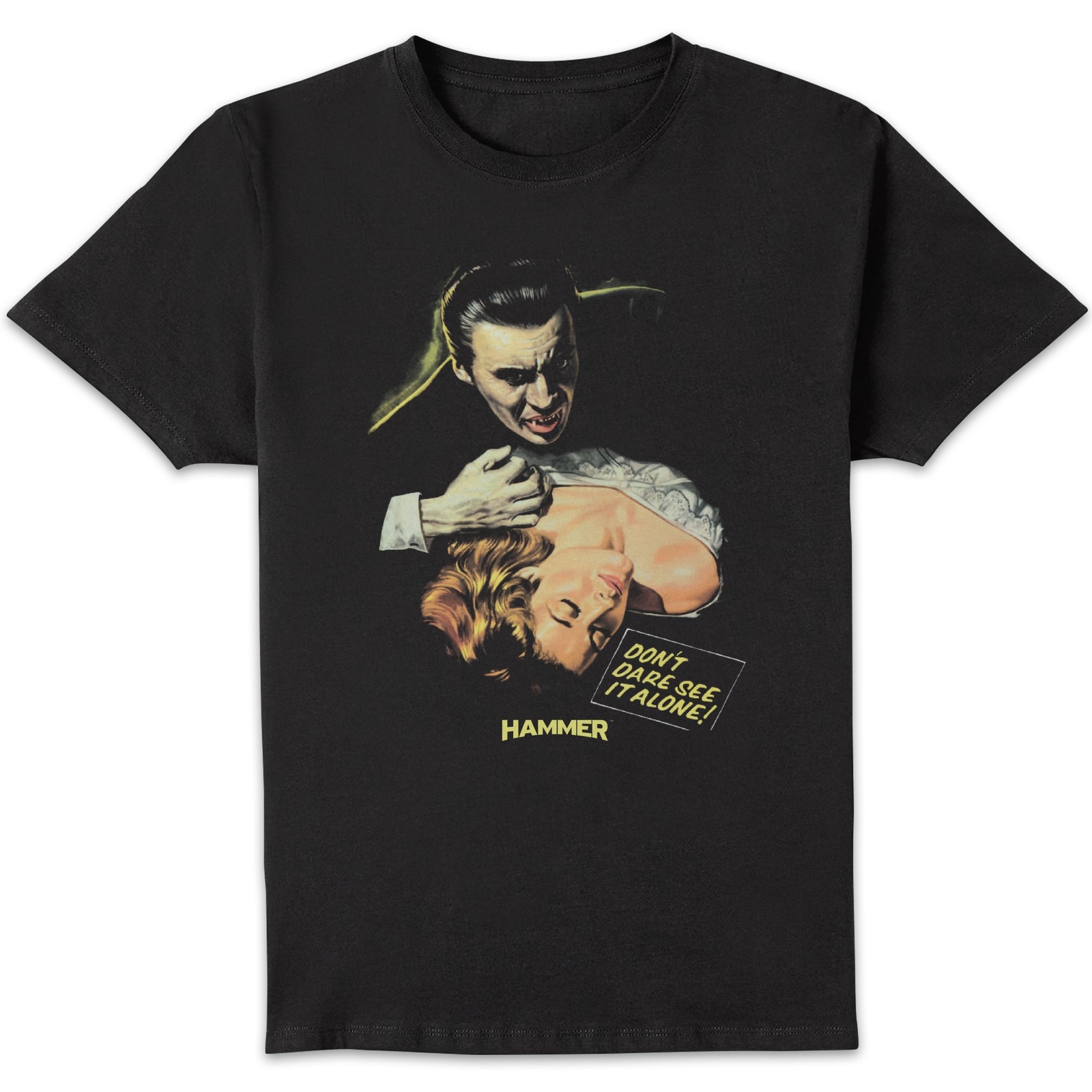 Hammer Horror Dracula Don't Dare See It Alone Men's T-Shirt - Black - 3XL