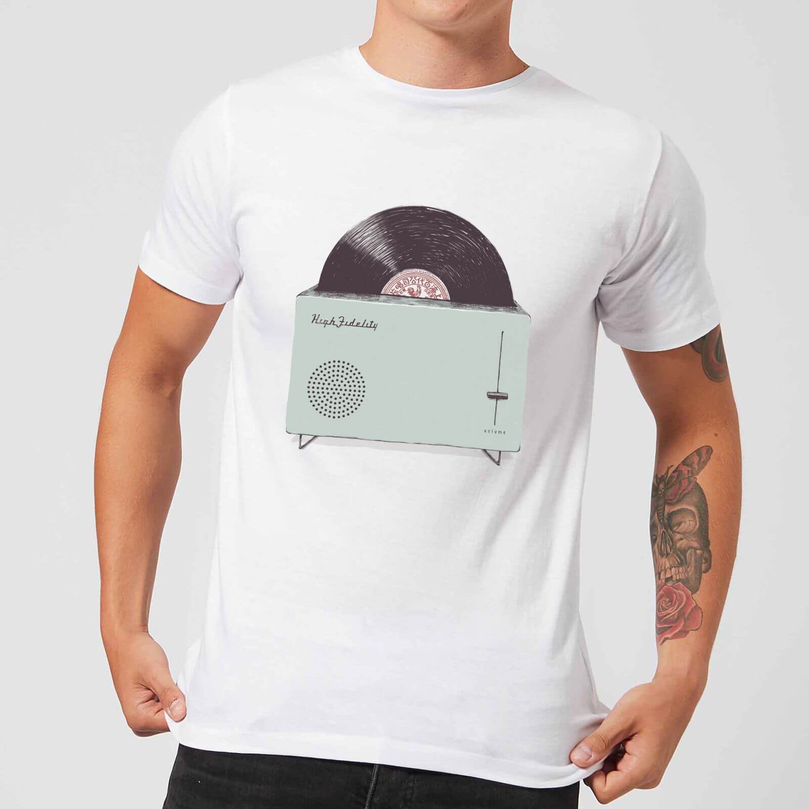 Florent Bodart High Fidelity Men's T-Shirt - White - 5XL - White