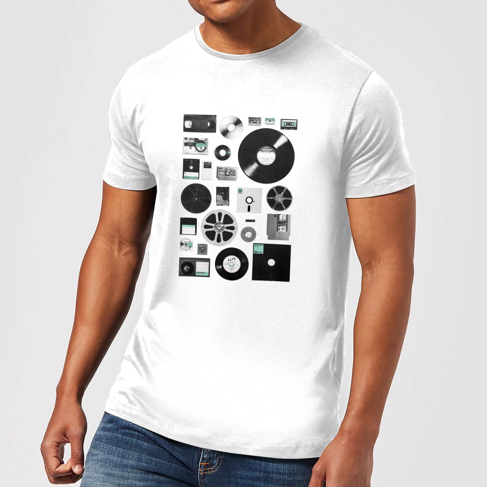 

Florent Bodart Data Men's T-Shirt - White - 5XL - Bianco