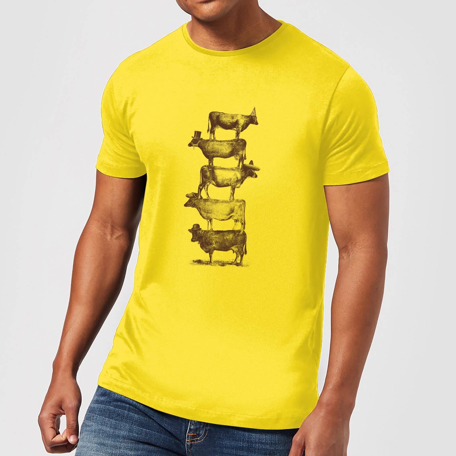 Florent Bodart Cow Cow Nuts Men's T-Shirt - Yellow - S - Yellow