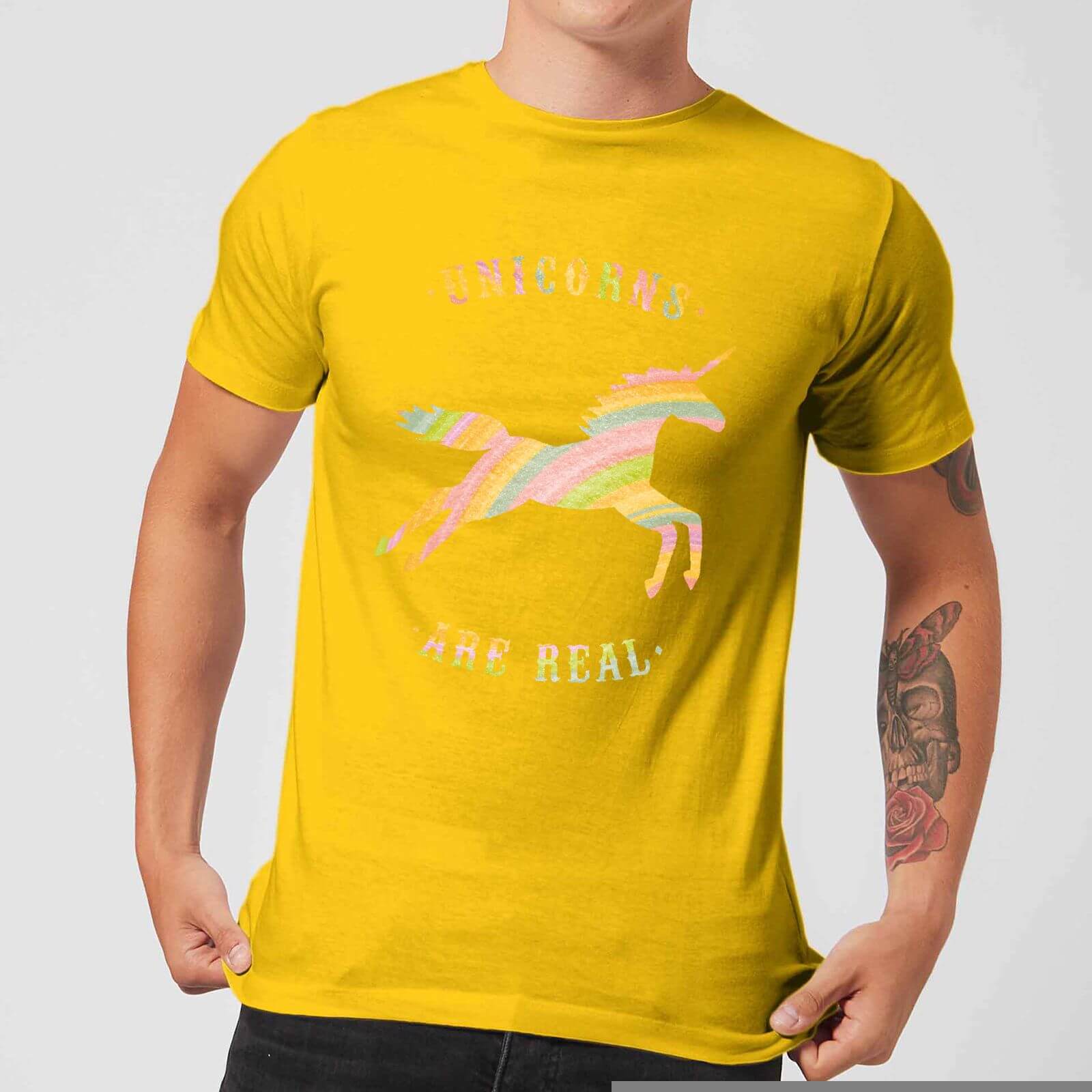 Florent Bodart Unicorns Are Real Men's T-Shirt - Yellow - S - Yellow