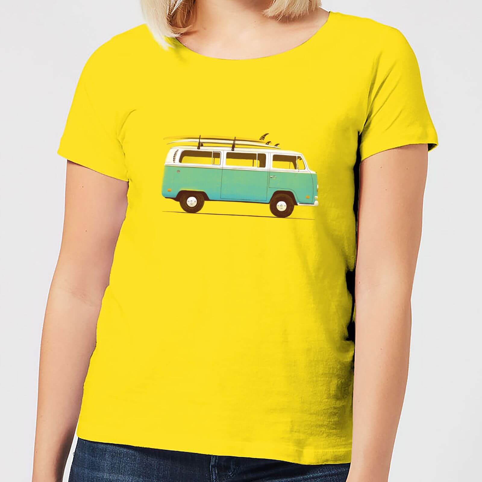 Florent Bodart Blue Van Women's T-Shirt - Yellow - S - Yellow