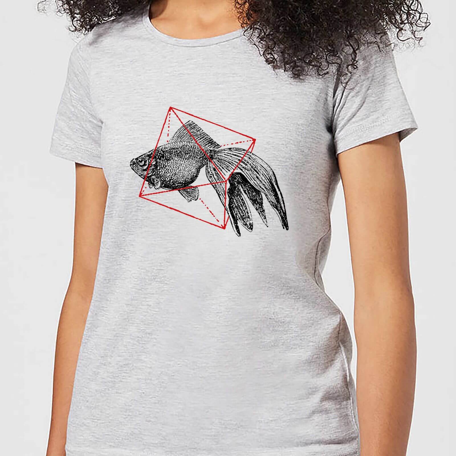 Florent Bodart Fish In Geometry Women's T-Shirt - Grey - 3XL - Grey