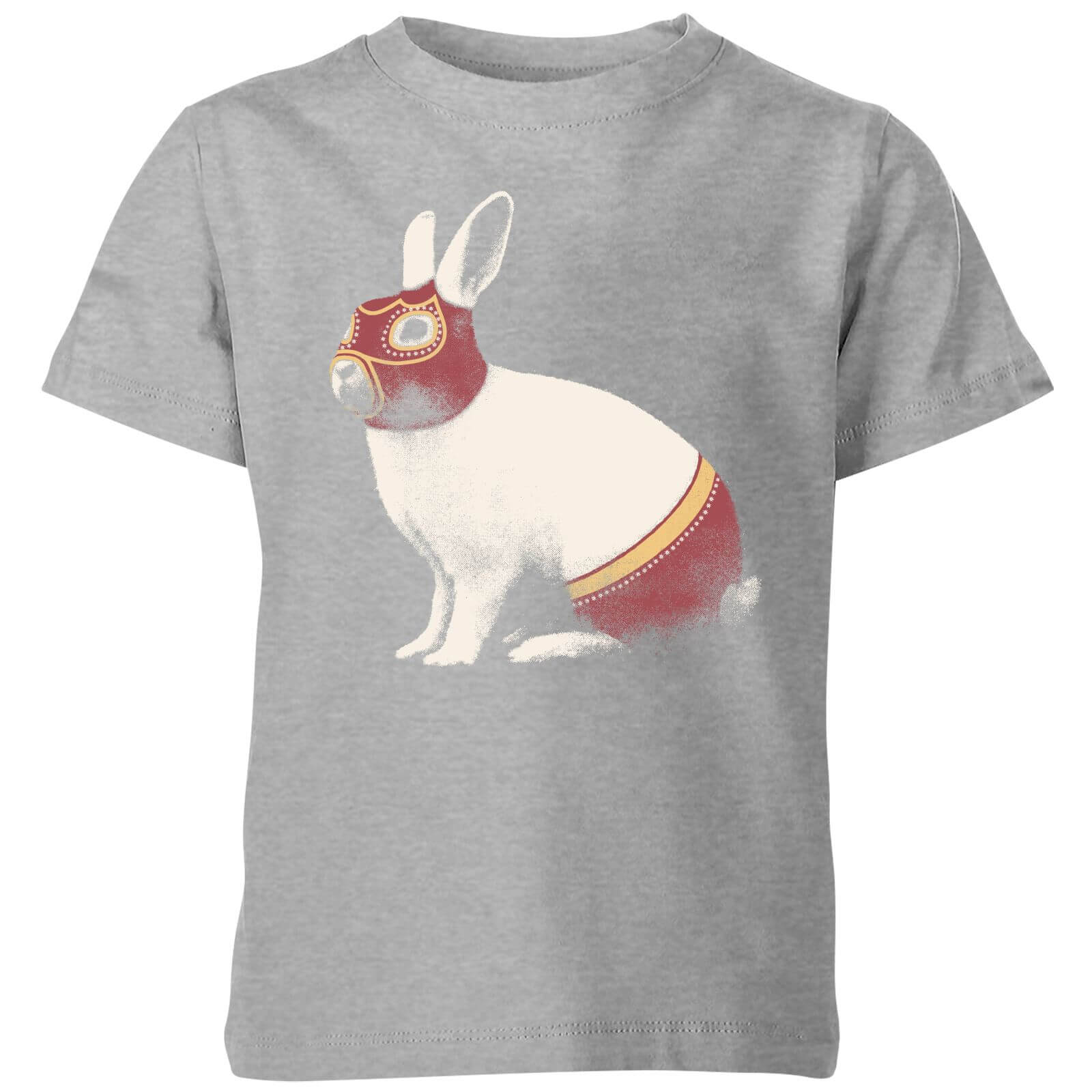 Florent Bodart Lapin Catcheur Kids' T-Shirt - Grey - 3-4 Years