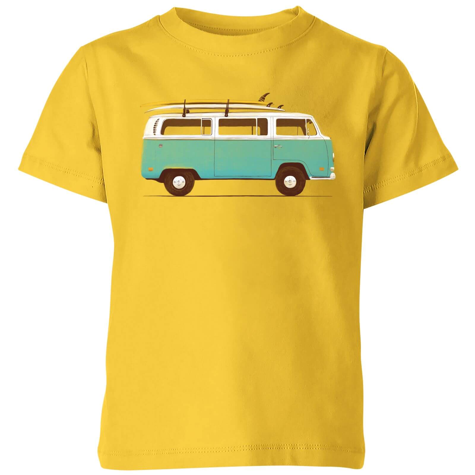 Florent Bodart Blue Van Kids' T-Shirt - Yellow - 3-4 Years