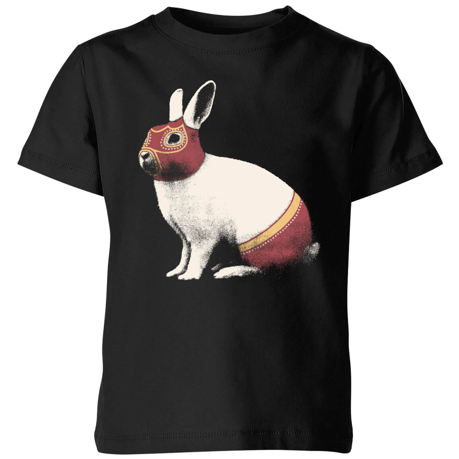 Florent Bodart Lapin Catcheur Kids' T-Shirt - Black - 3-4 Years - Black