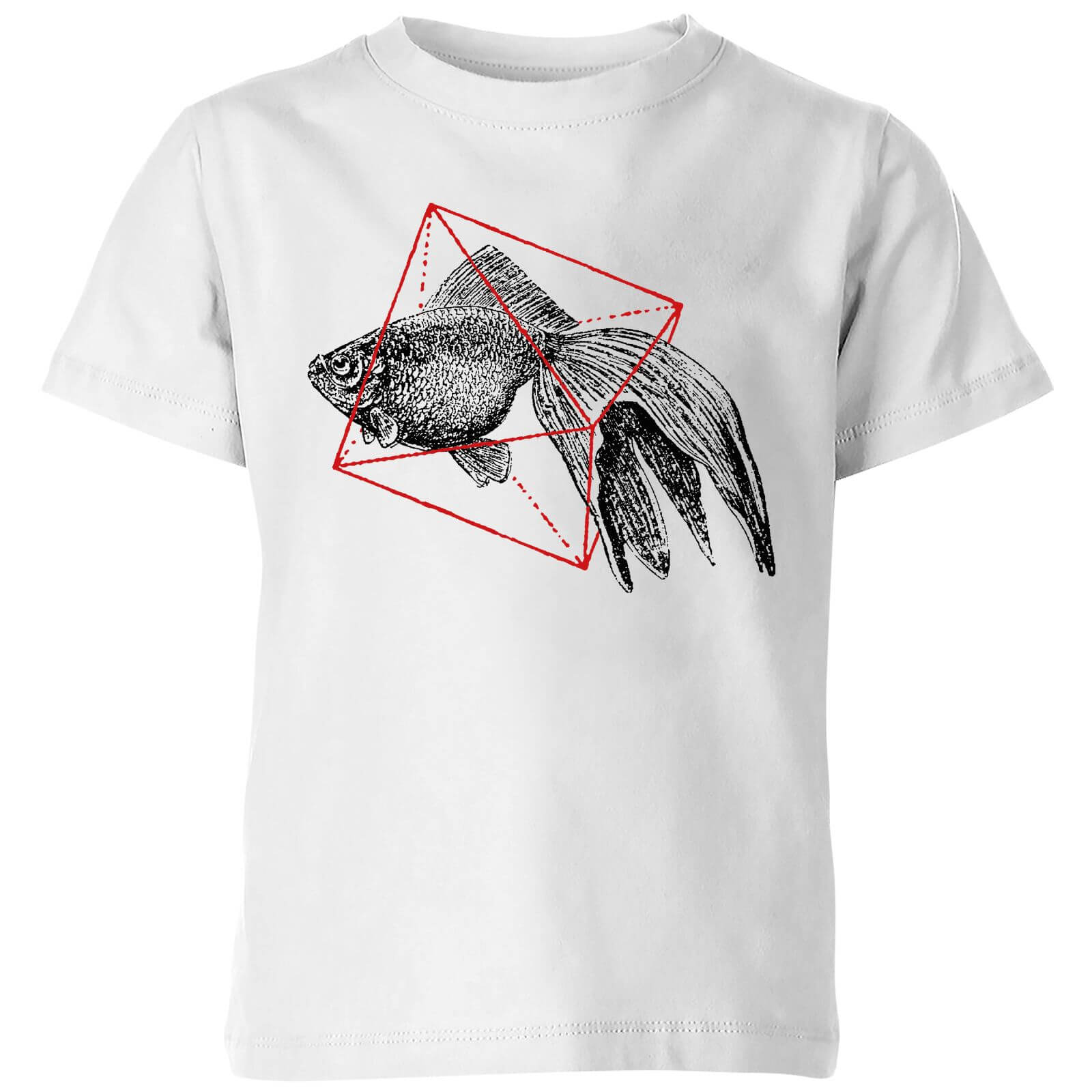 Florent Bodart Fish In Geometry Kids' T-Shirt - White - 3-4 Years - White