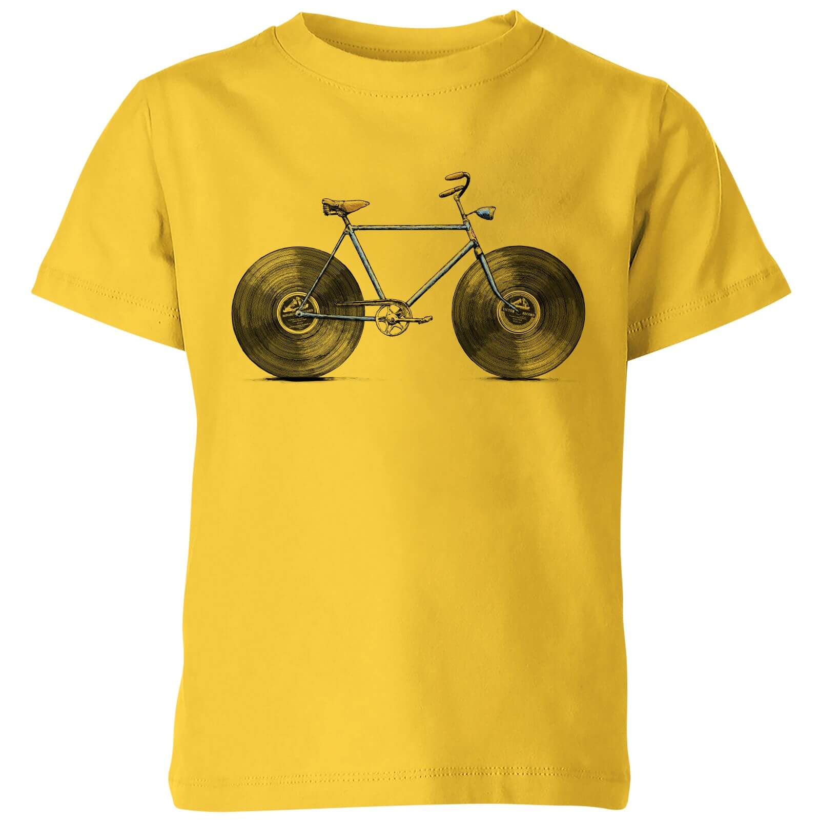 Florent Bodart Velophone Kids' T-Shirt - Yellow - 3-4 Years - Yellow