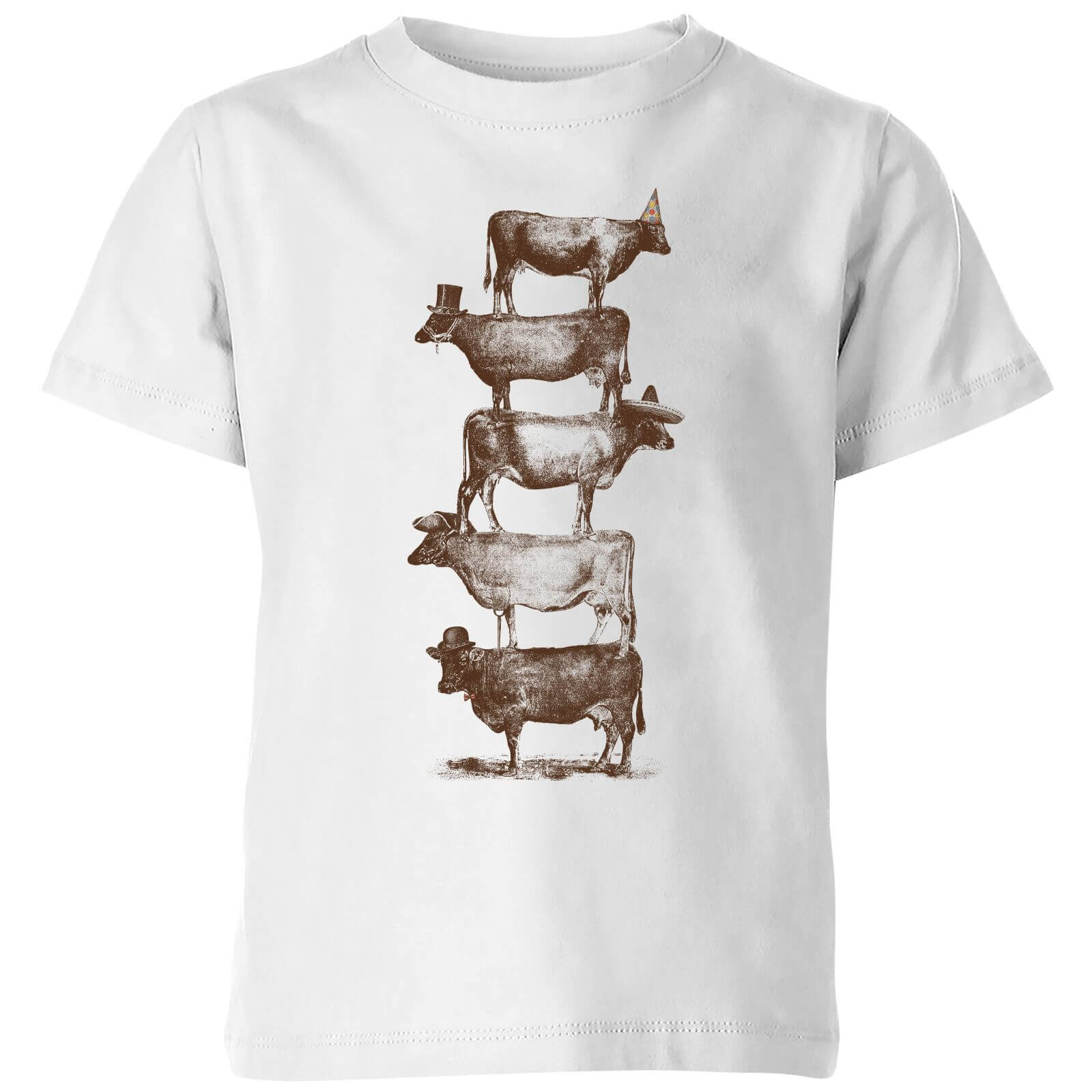 Florent Bodart Cow Cow Nuts Kids' T-Shirt - White - 3-4 Years