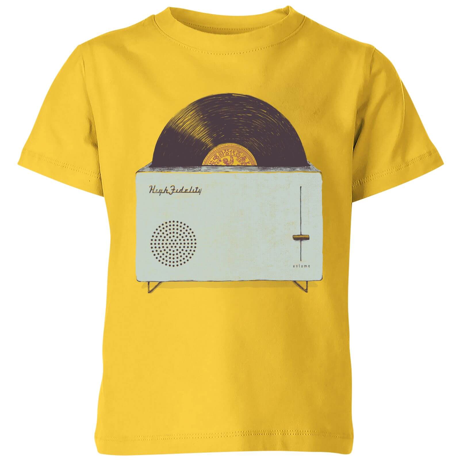 Florent Bodart High Fidelity Kids' T-Shirt - Yellow - 3-4 Years - Yellow