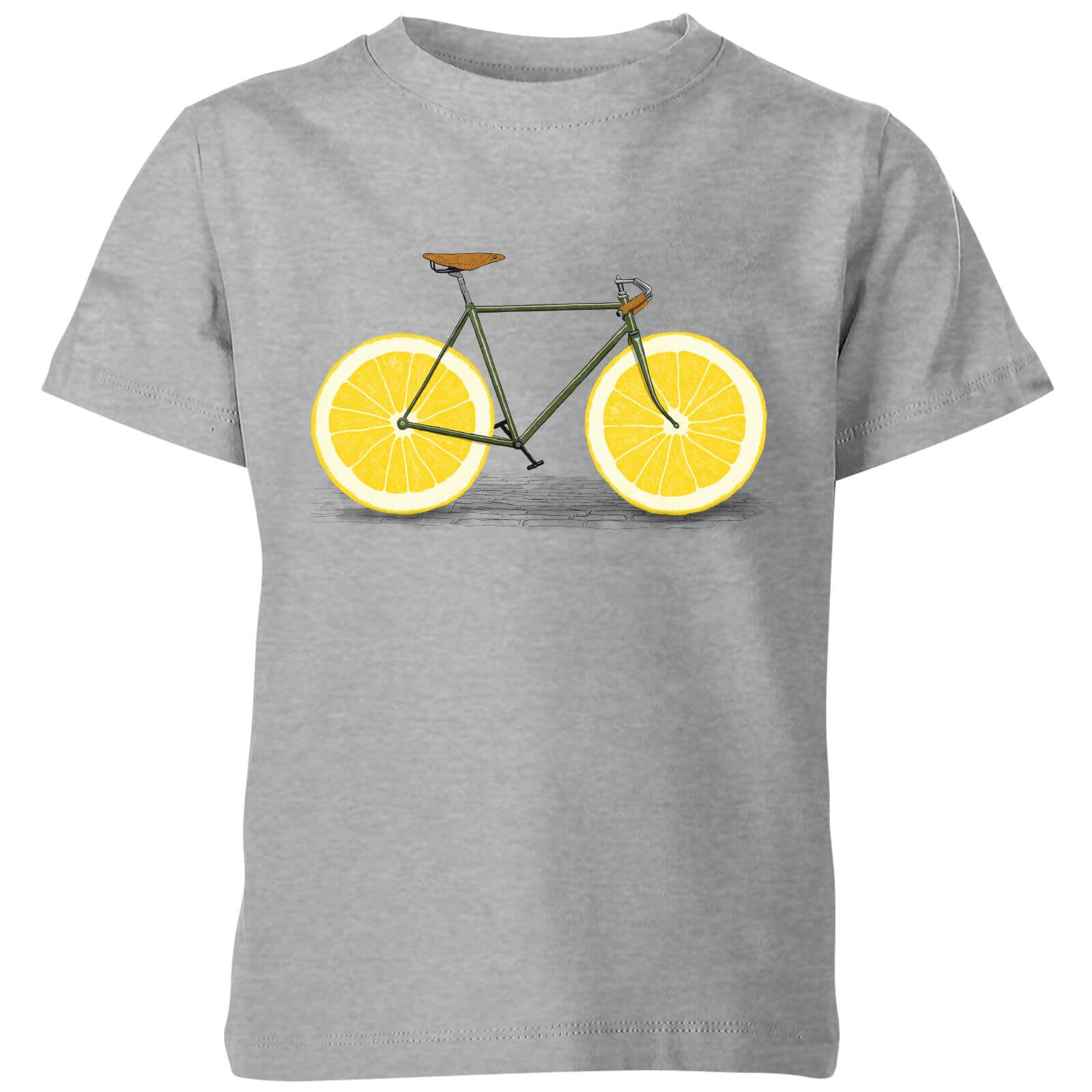 Florent Bodart Citrus Lemon Kids' T-Shirt - Grey - 3-4 Years