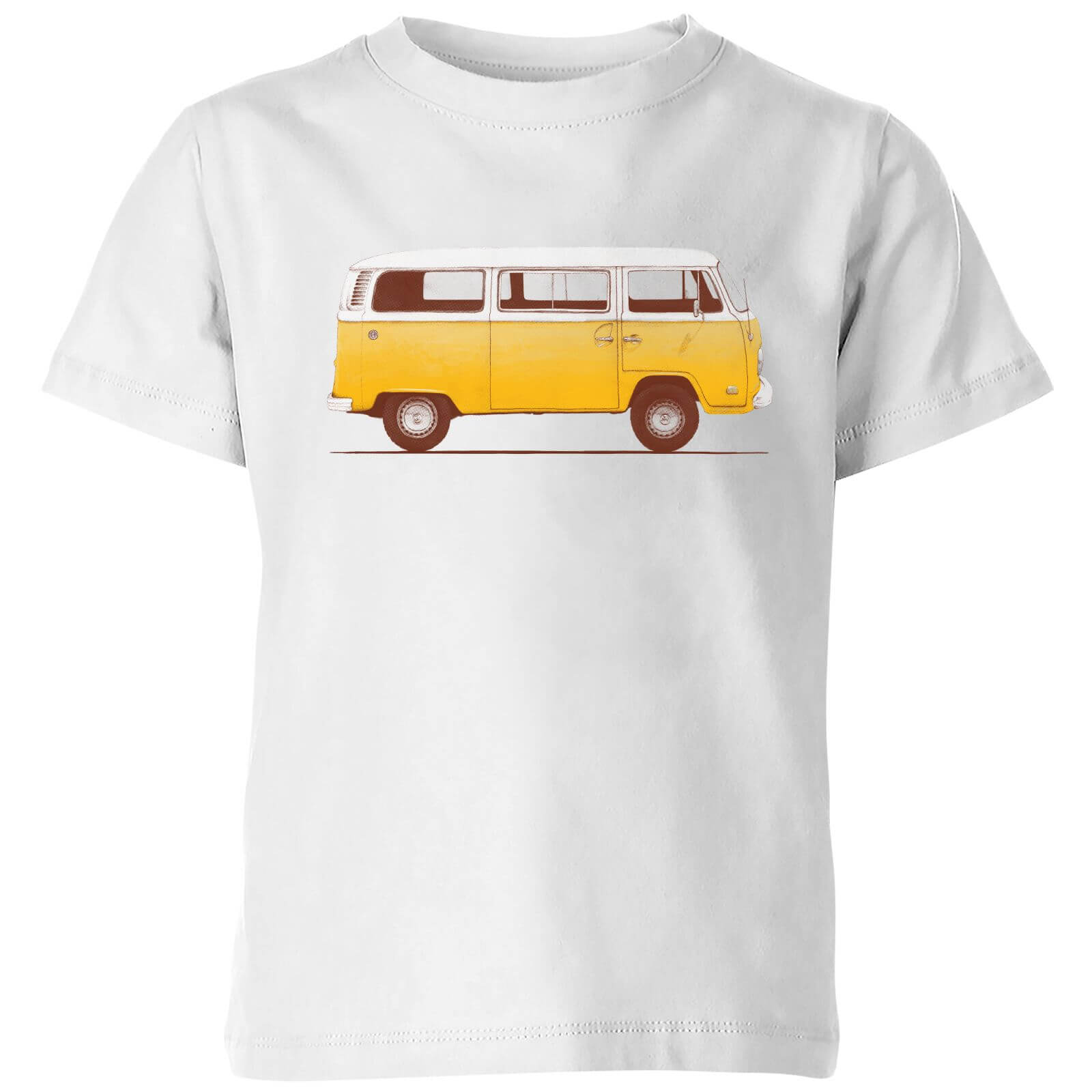 Florent Bodart Yellow Van Kids' T-Shirt - White - 3-4 Years - White