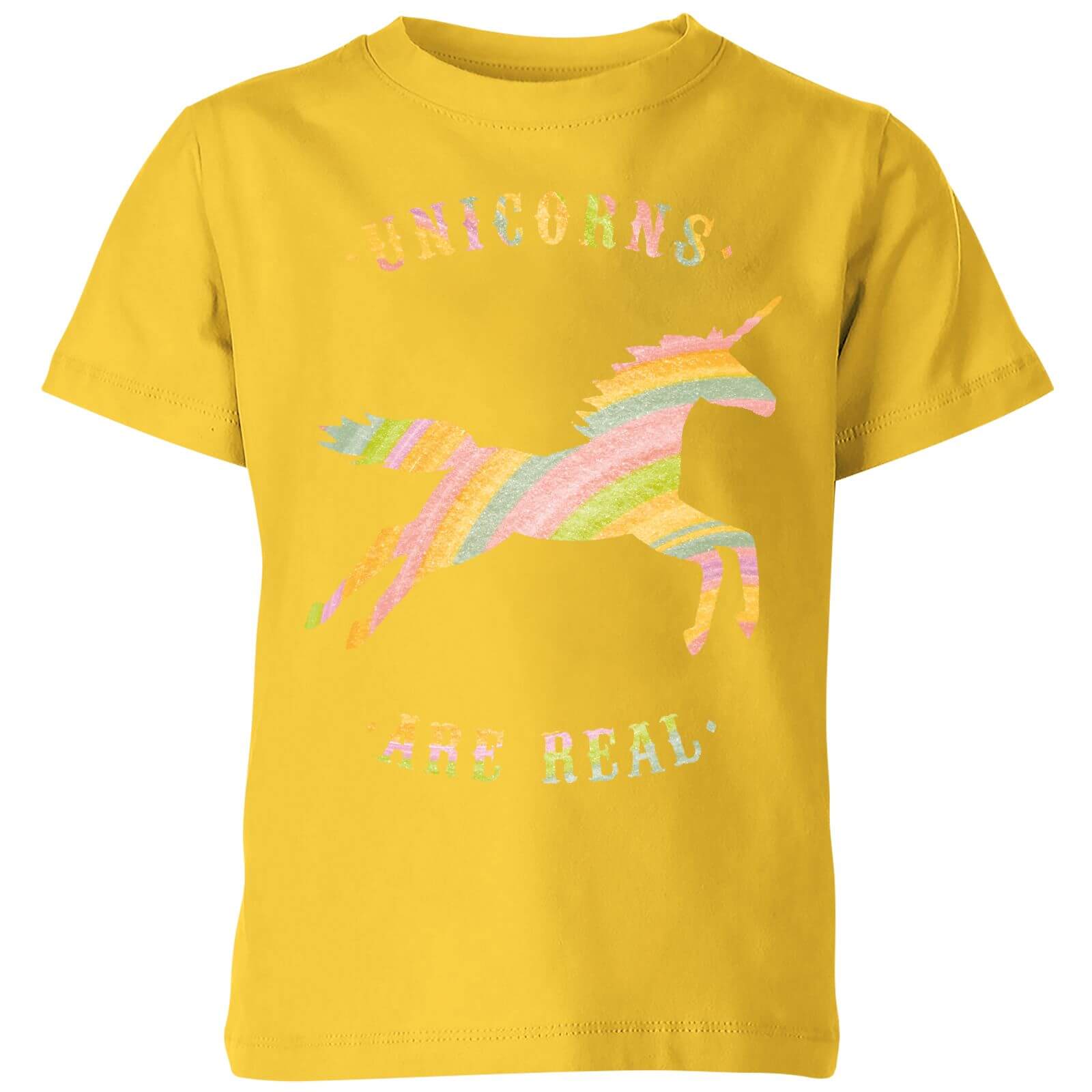 Florent Bodart Unicorns Are Real Kids' T-Shirt - Yellow - 3-4 Years - Yellow