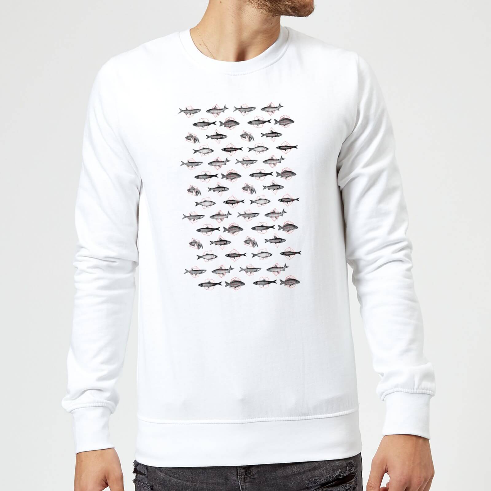 Florent Bodart Fish In Geometric Pattern Sweatshirt - White - S - White