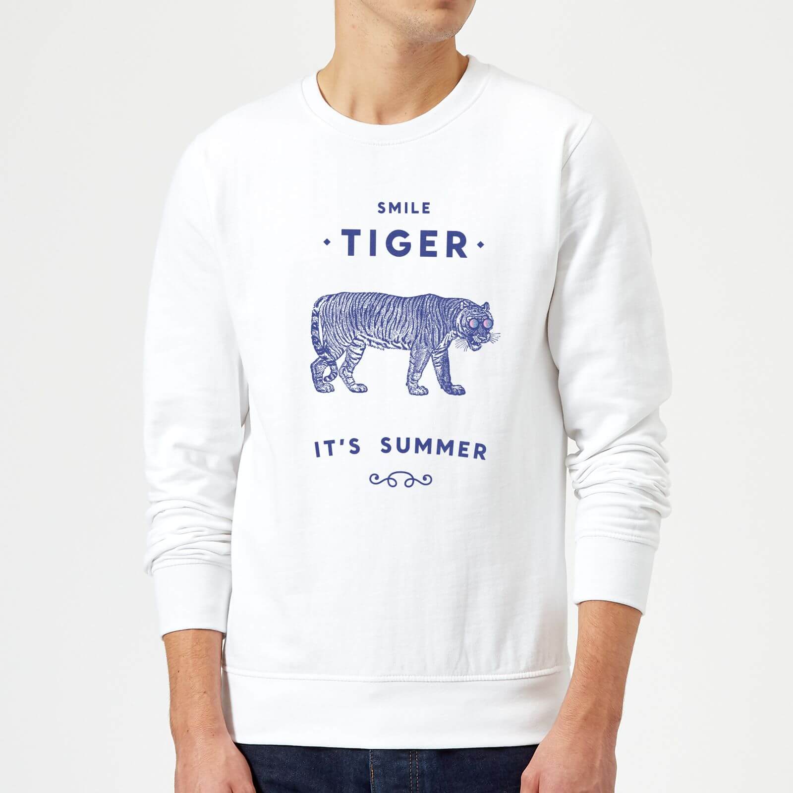Florent Bodart Smile Tiger Sweatshirt - White - S - White