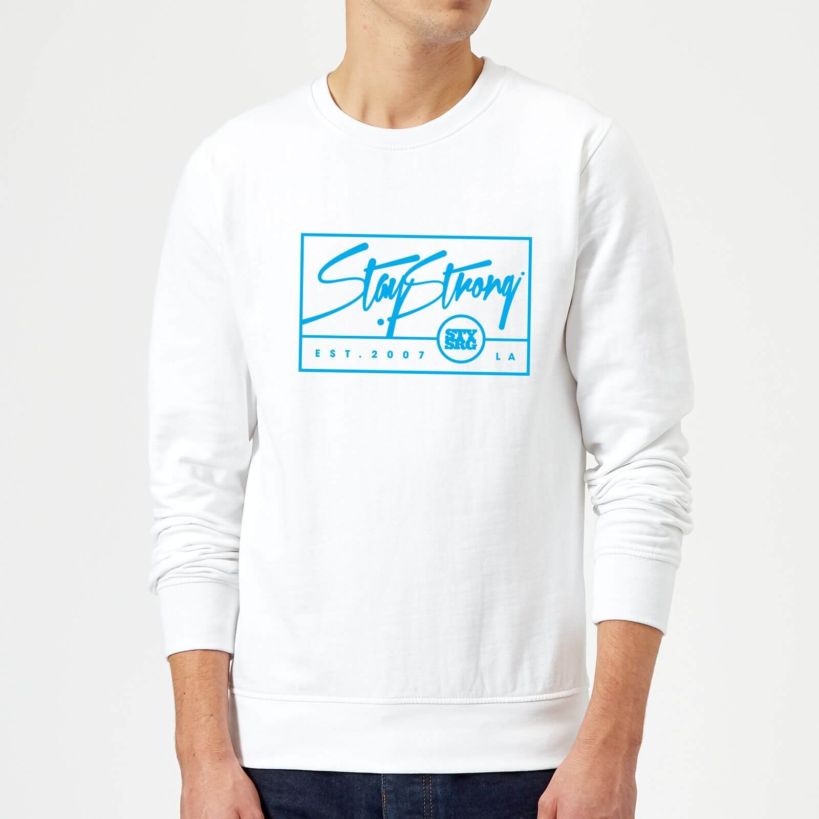 Stay Strong Est. 2007 Sweatshirt - White - L - Blanc