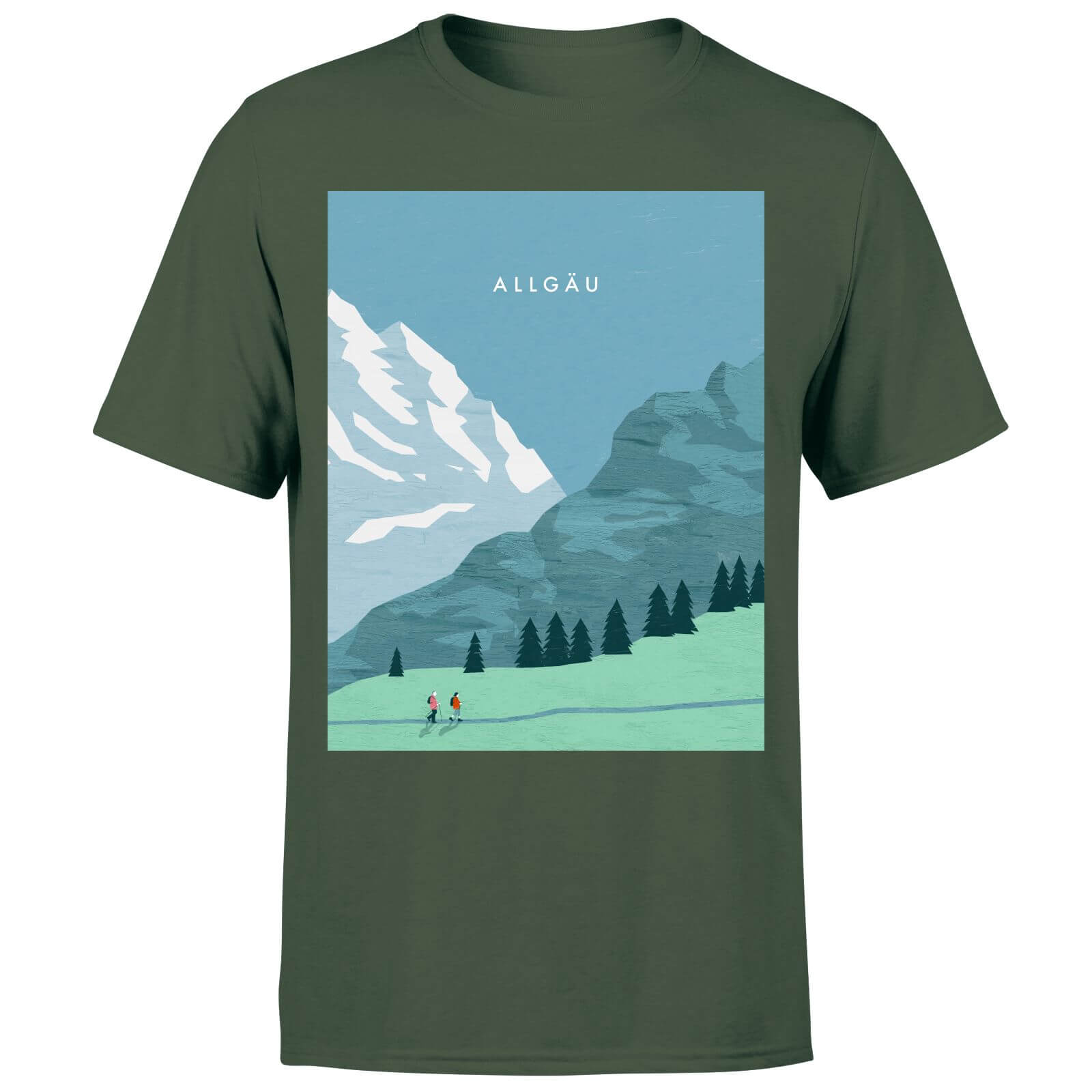 Algau Men's T-Shirt - Forest Green - S - Forest Green