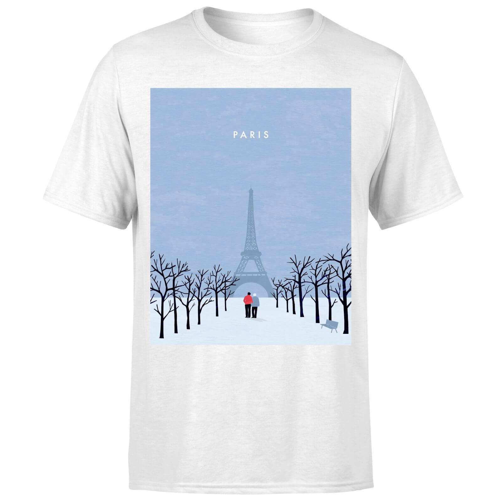 Paris Men's T-Shirt - White - 5XL - White