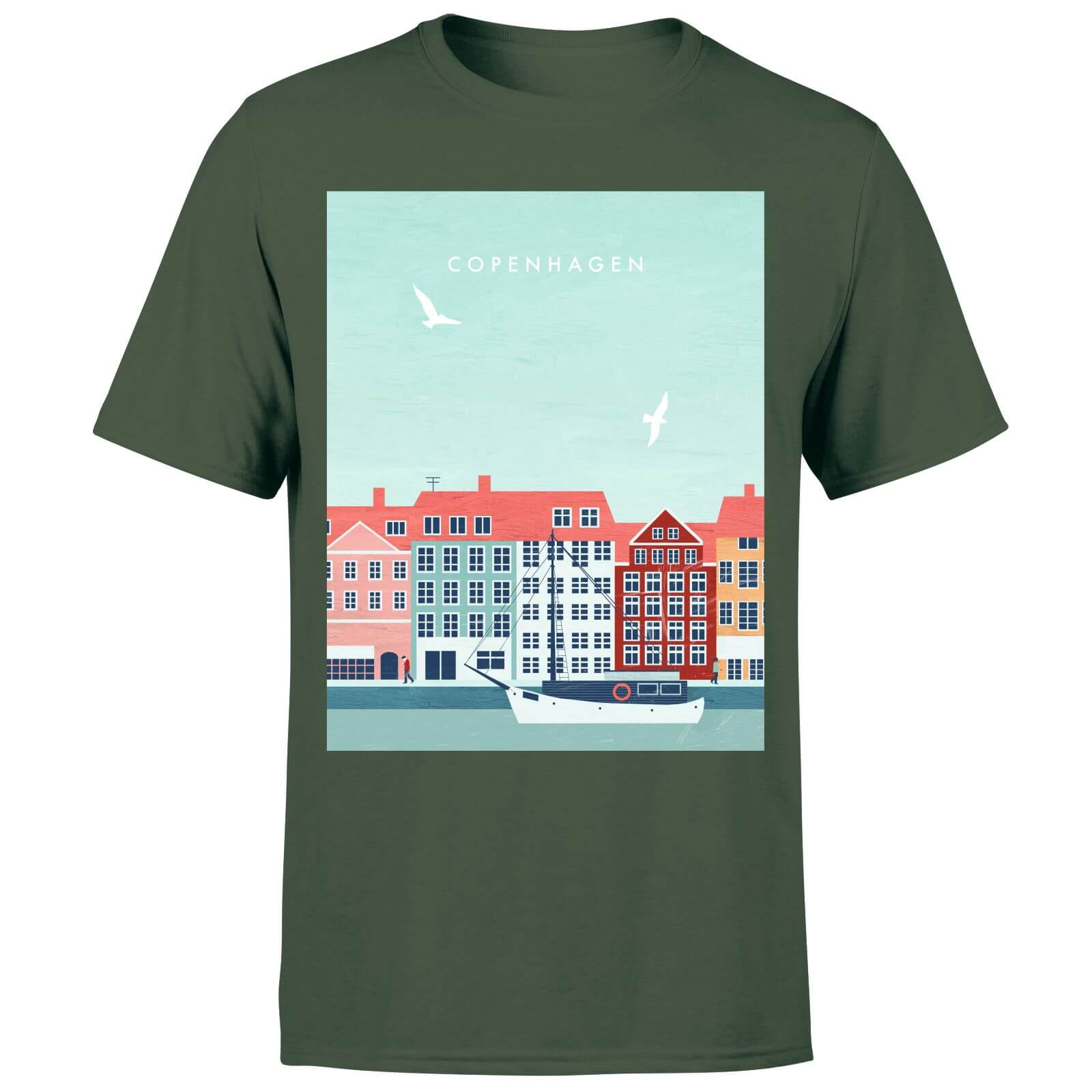 Copenhagen Men's T-Shirt - Forest Green - S - Forest Green