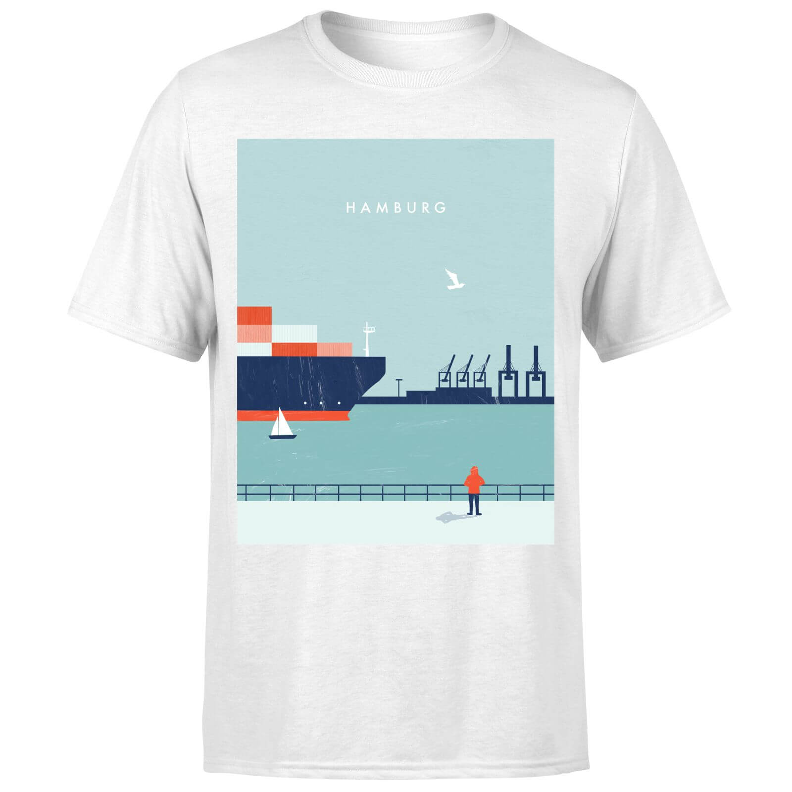 

Hamburg Men's T-Shirt - White - 5XL - Bianco
